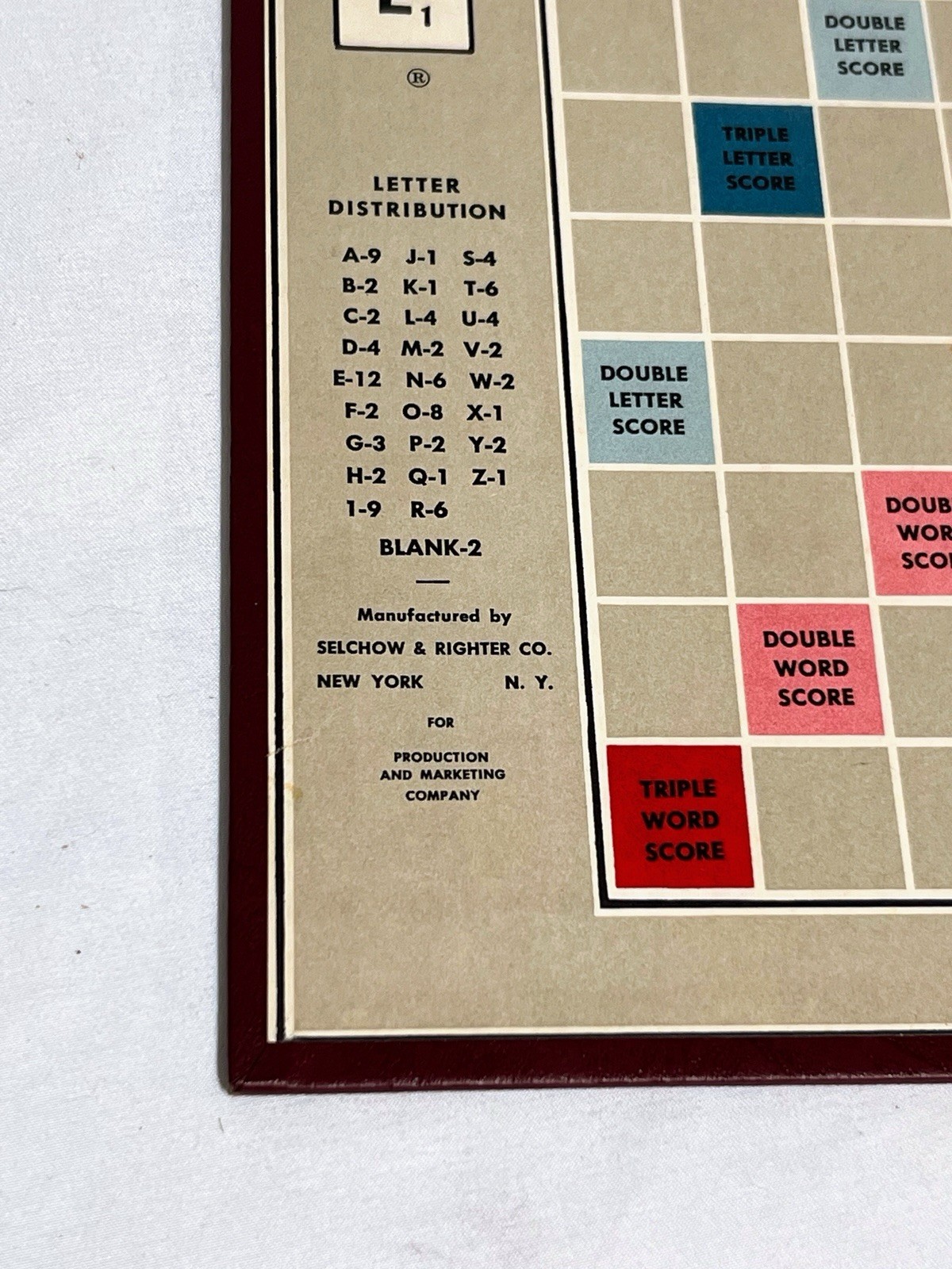 SCRABBLE GAME Vintage 1948 SELCHOW & RIGHTER CO Missing Some Pieces