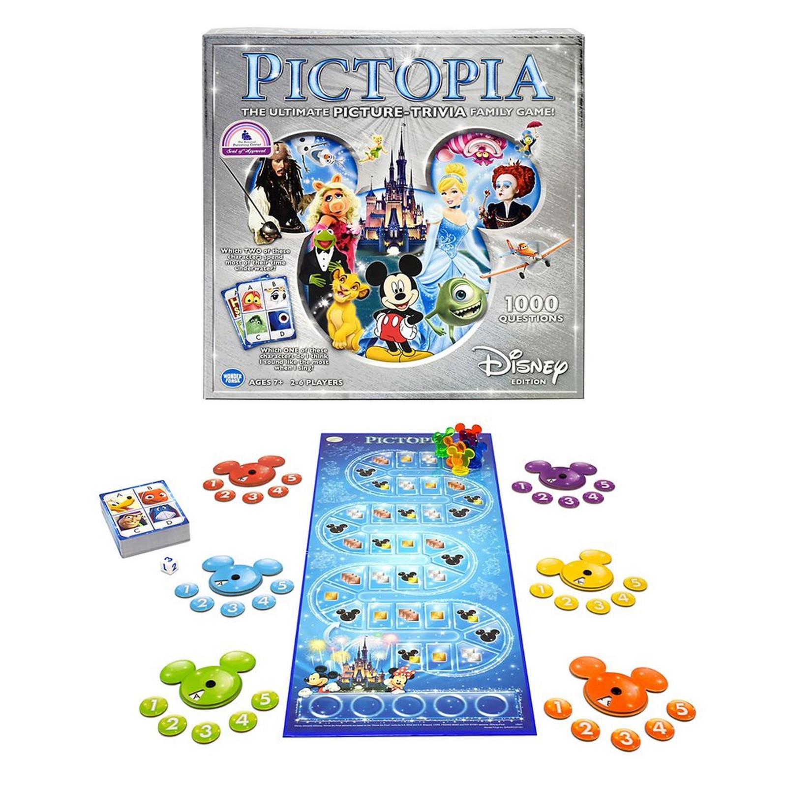 Pictopia World of Disney Edition Family Picture Trivia Board Game