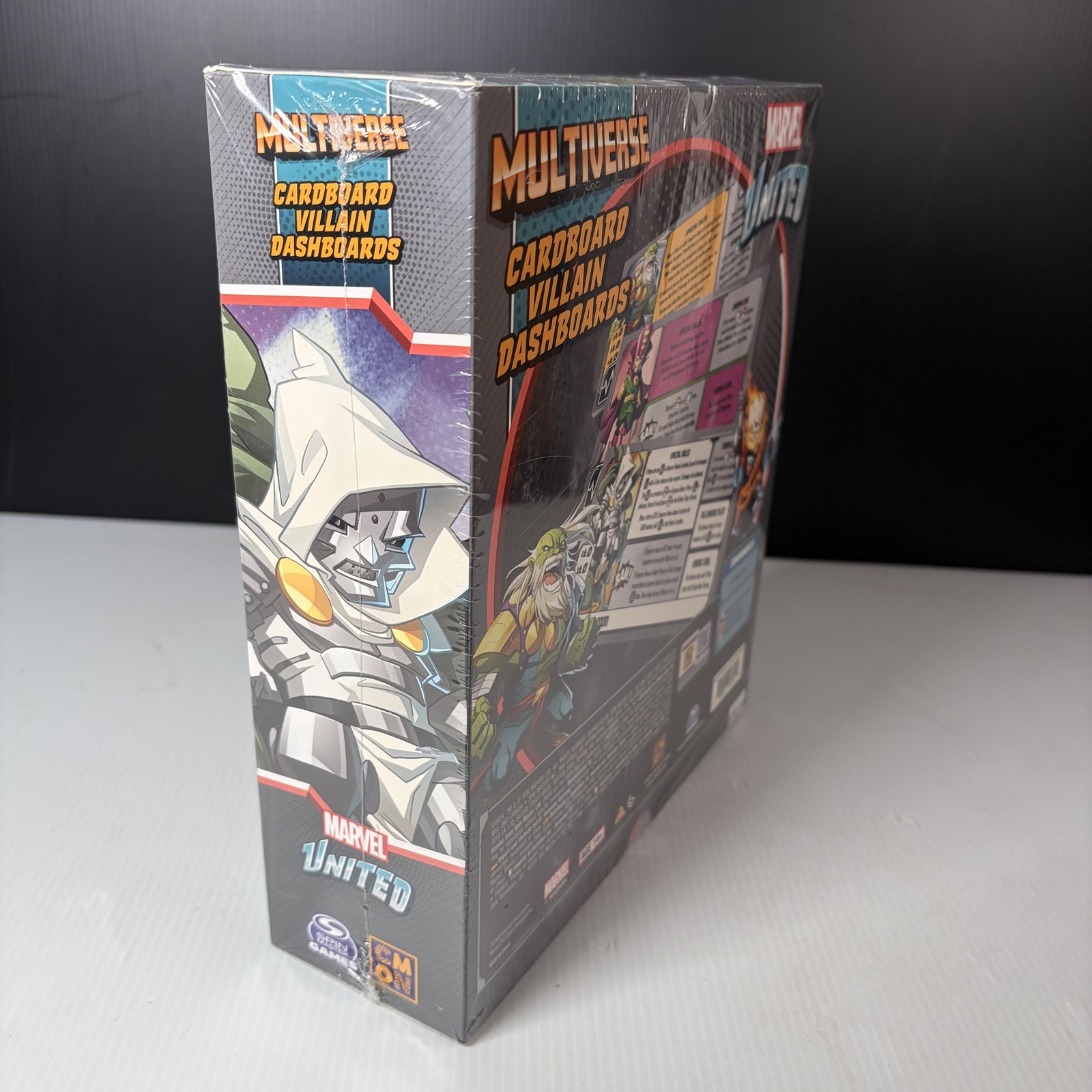 Marvel United Multiverse Cardboard Villain Dashboards Board Game Expansion CMON