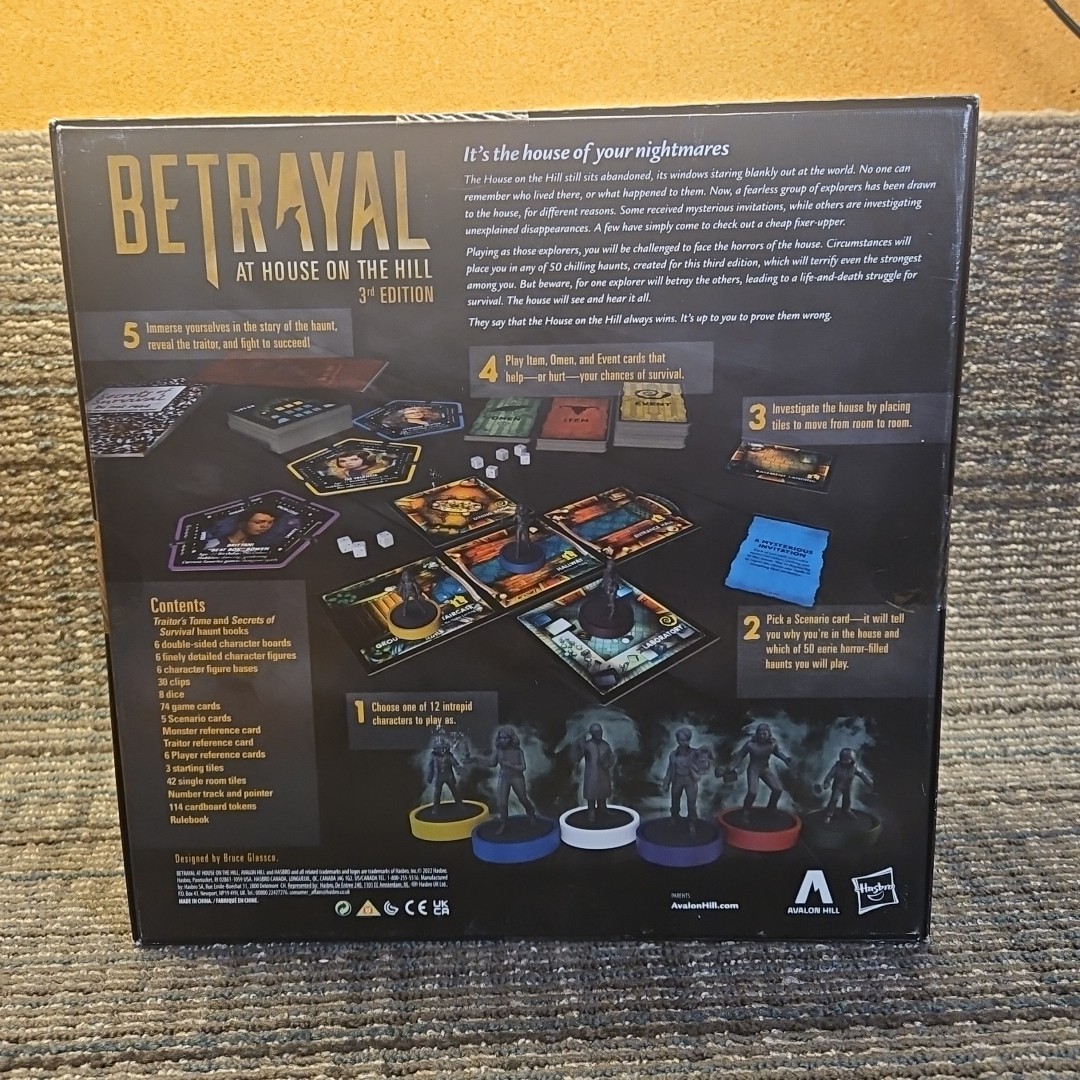 Betrayal at The House On The Hill 3rd Edition 2022 Hasbro Board Game