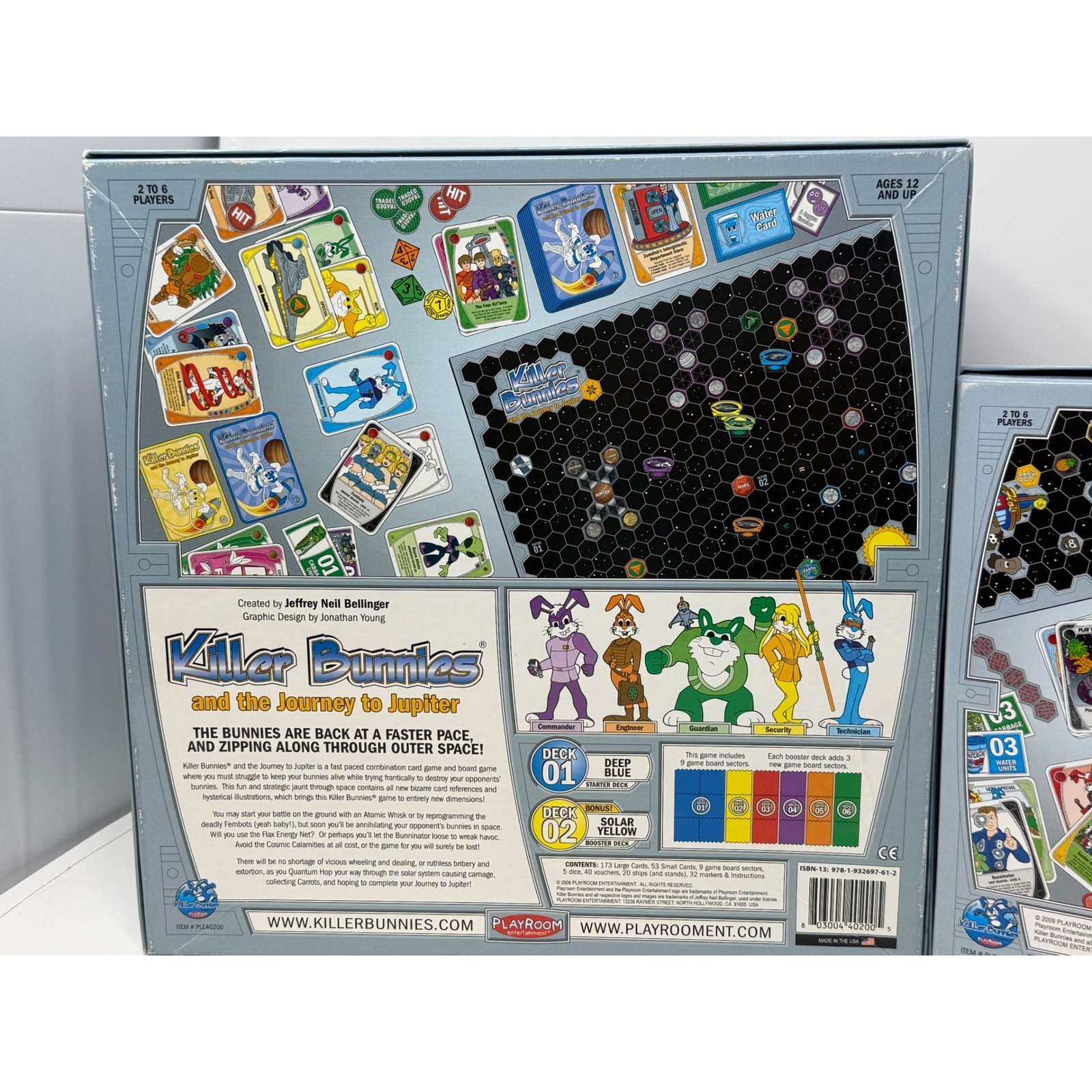 Killer Bunnies Journey to Jupiter Deep Blue Starter Solar Yellow Laser Red Decks