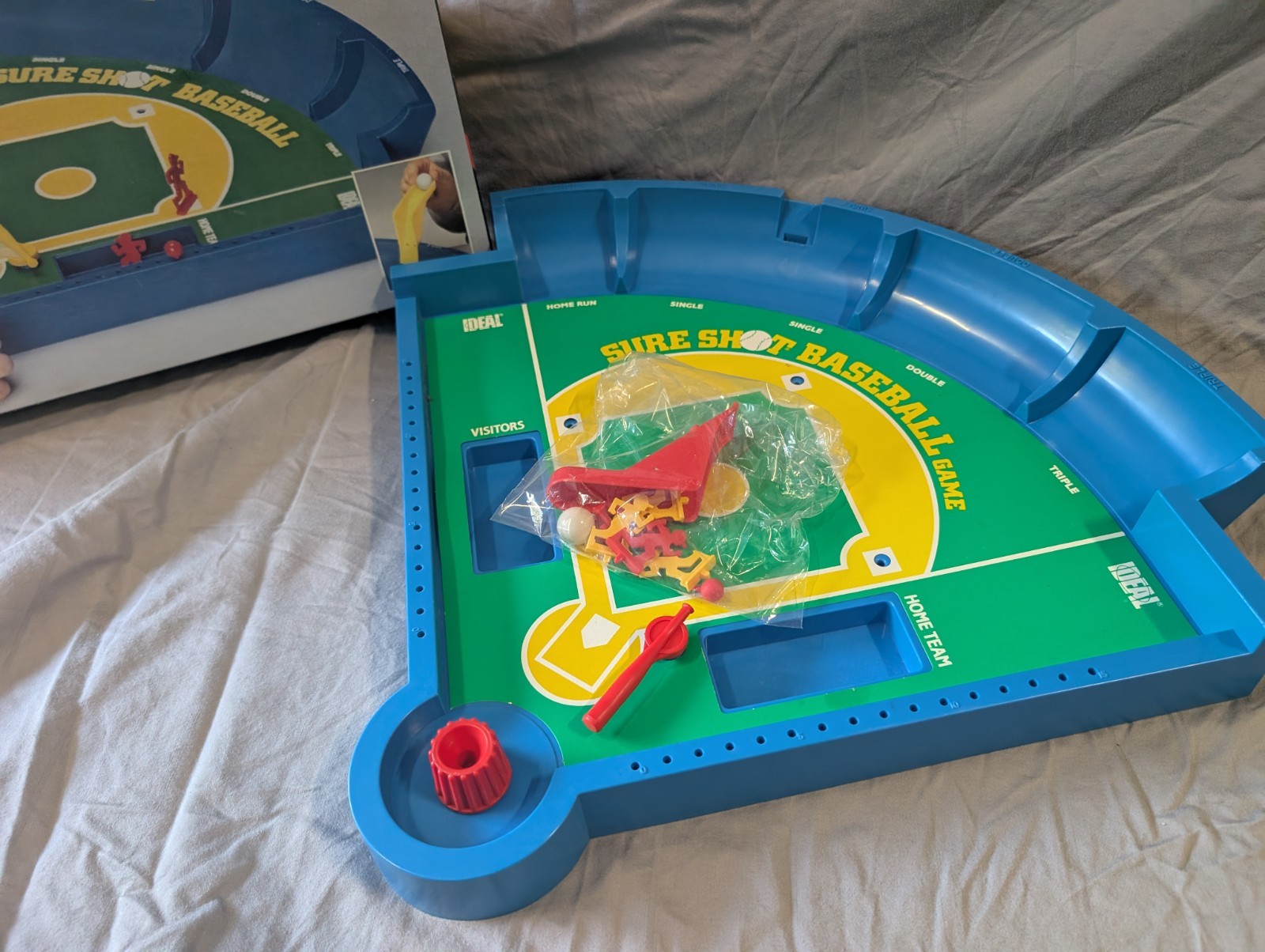 1986 Ideal Sure Shot Baseball Game toy vintage board interactive hit ball