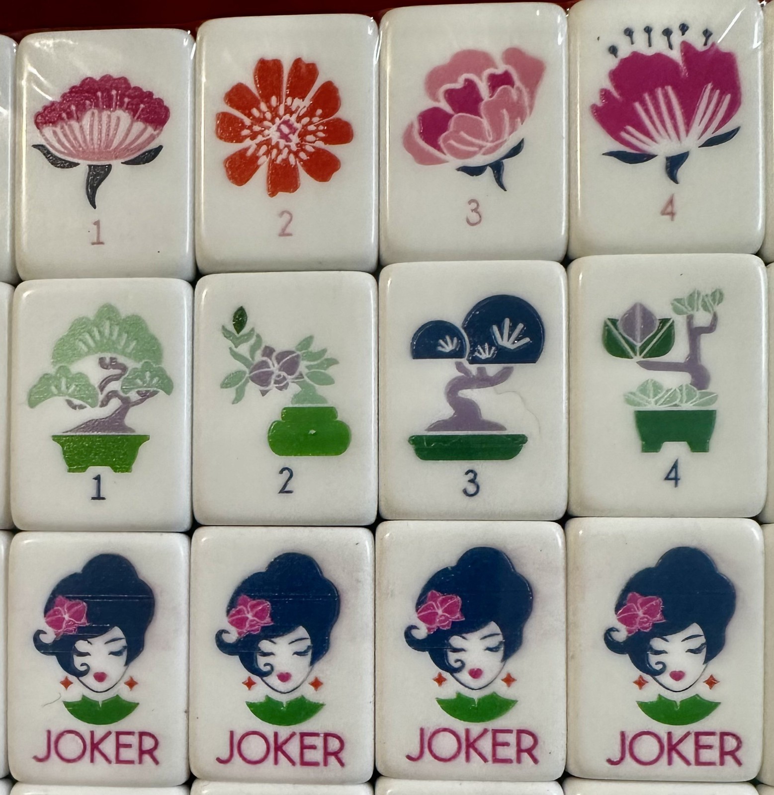 DARK GREEN – 4 Layer Acrylic Mahjong Tiles Full American Set 160 Tiles US SELLER