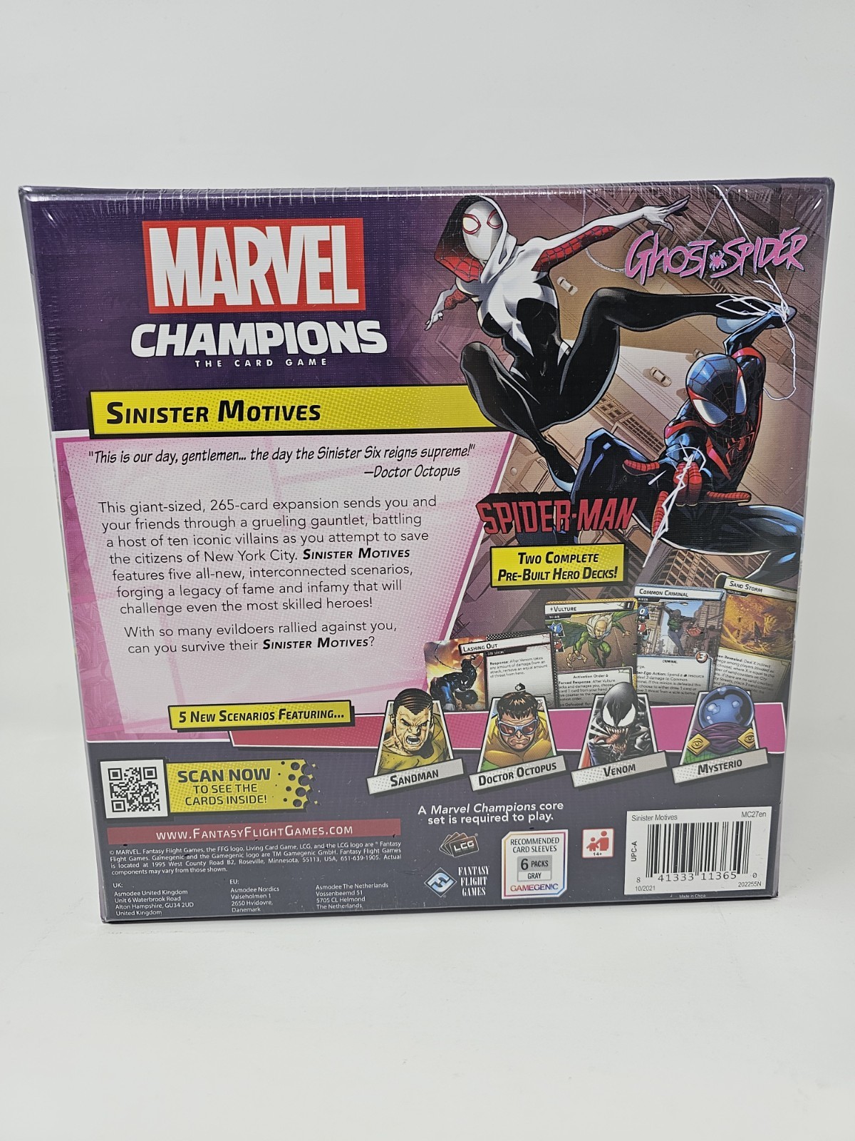 Marvel Champions LCG SINISTER MOTIVES Expansion | NEW Sealed (OUT OF PRINT)