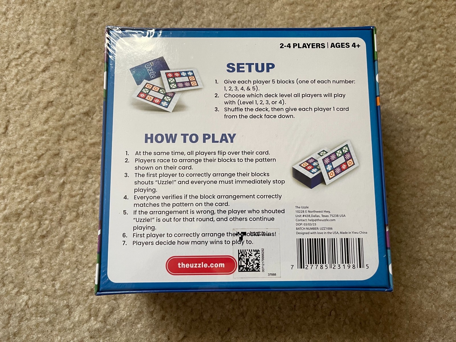 The Uzzle Family Party Game New Sealed 2023