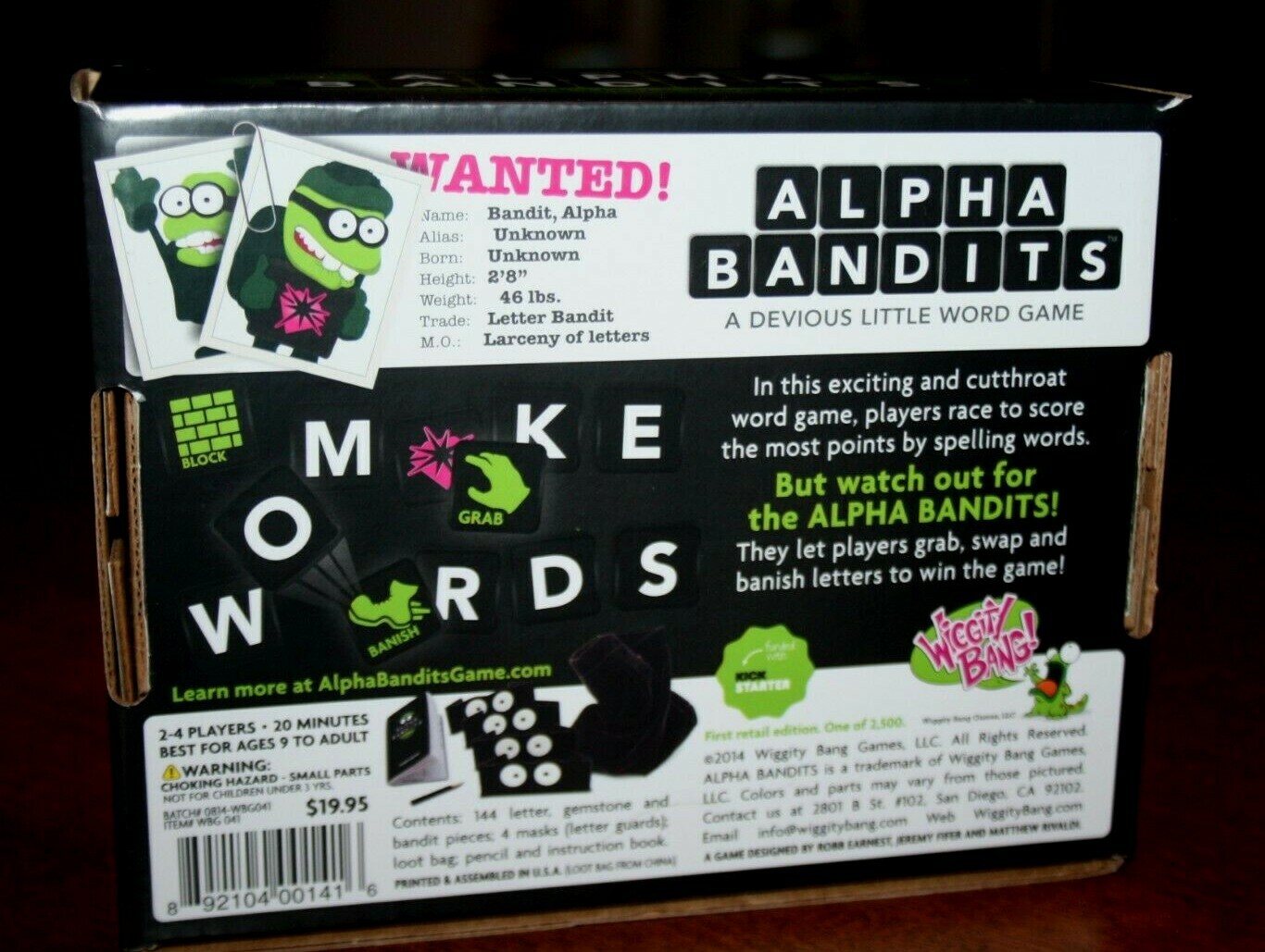 Alpha Bandits – A Devious Little Word Game – Wanted! – Wiggity Bang! 2014