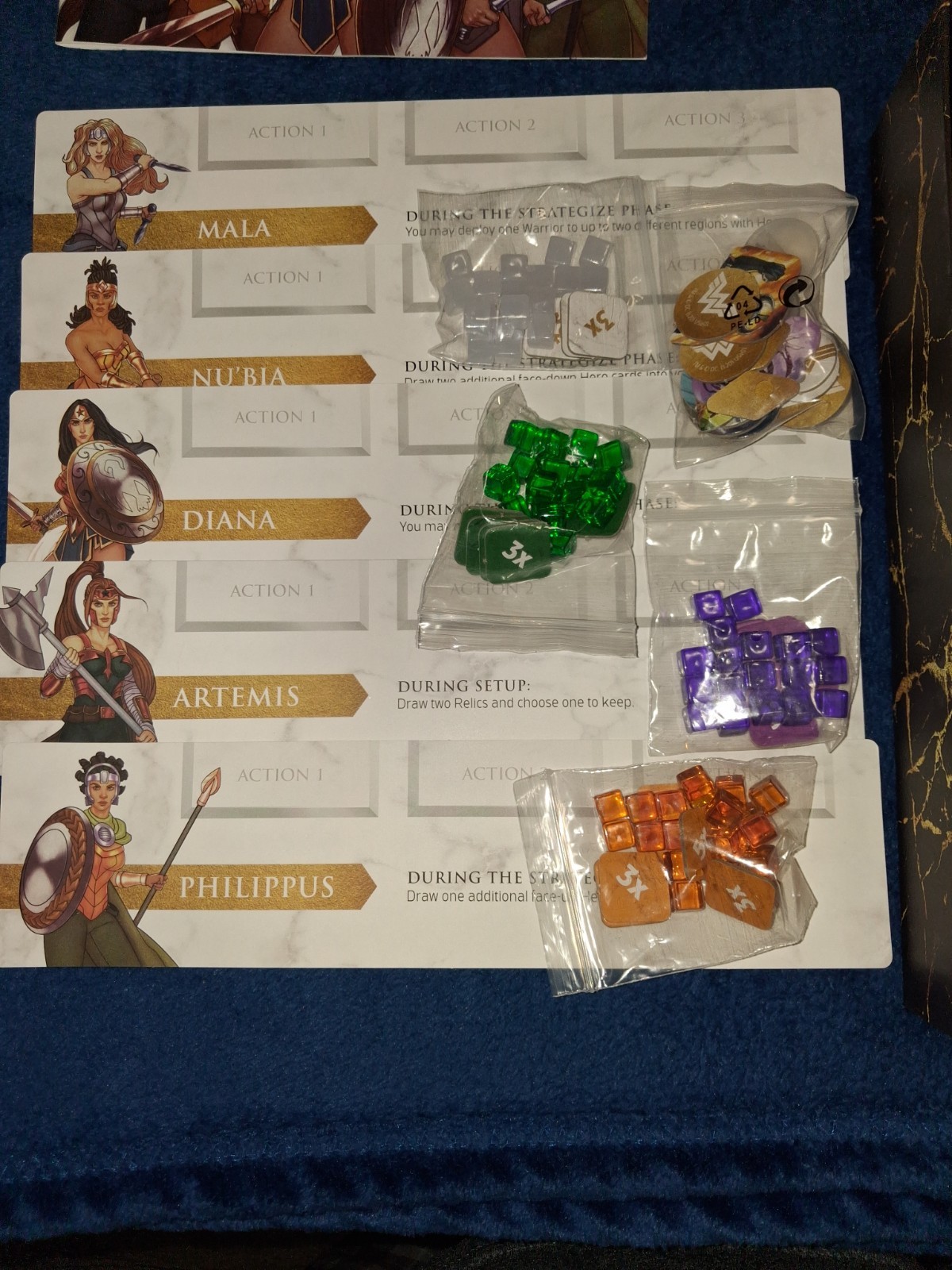 Wonder Woman Challenge of The Amazons Board Game. Everythings There. Good Shape