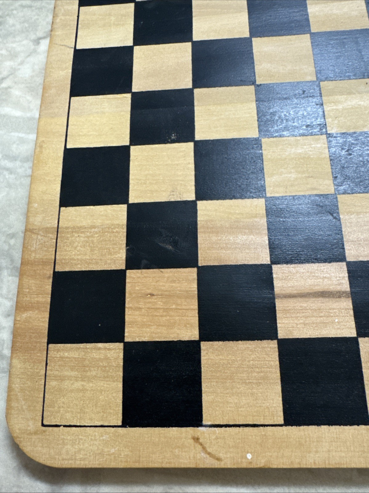 Vintage Wooden Painted Reversible Chess/Checkers/Pachesi Board ONLY 11″