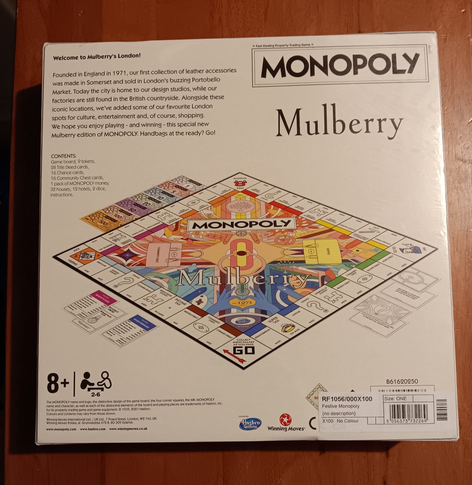 Mulberry Monopoly Board Game Luxury Bag Limited Edition England RARE New SEALED