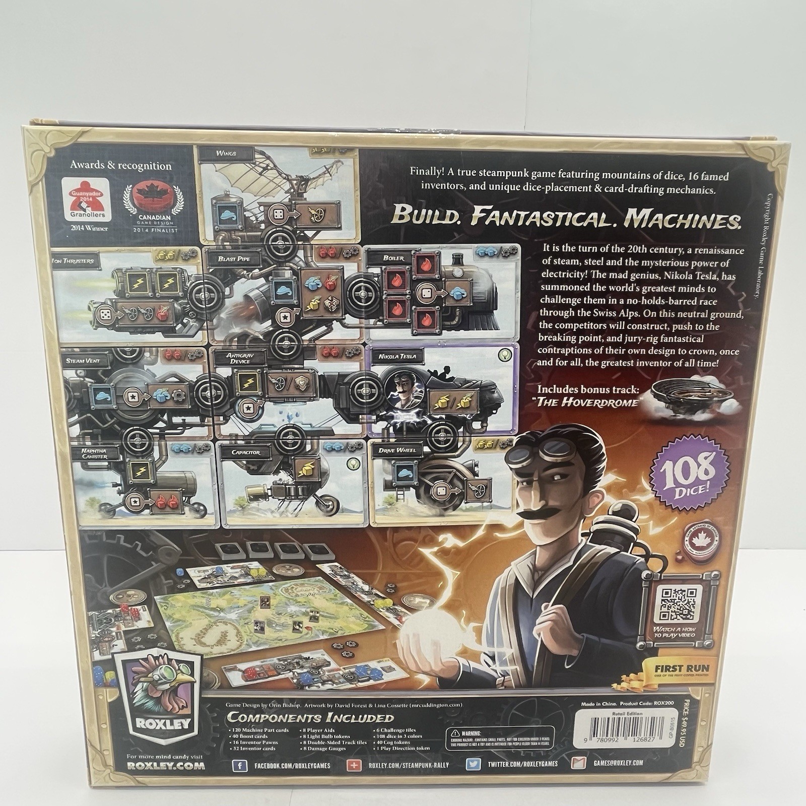 Steampunk Rally Board Game – Roxley – 100% Complete First Run