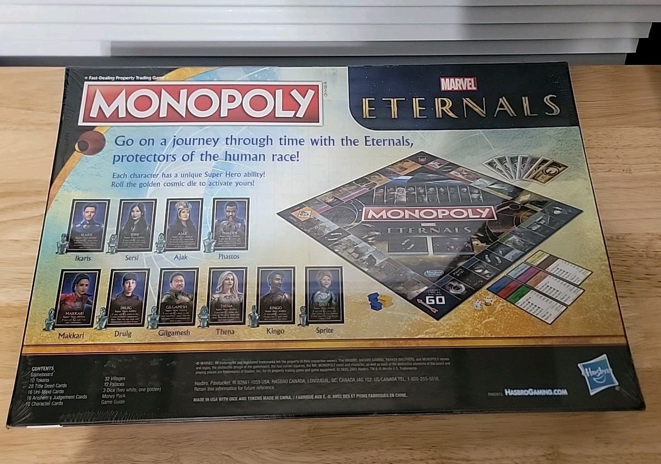 Monopoly Marvel 2021 Eternals Parker Brothers Hasbro FACTORY SEALED-NIB