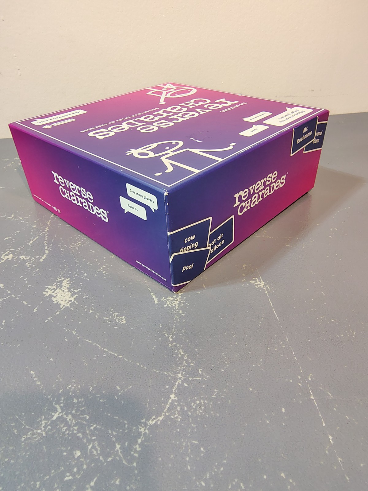 The Orginal Reverse Charades Knyxx Brand Party Game Purple Box