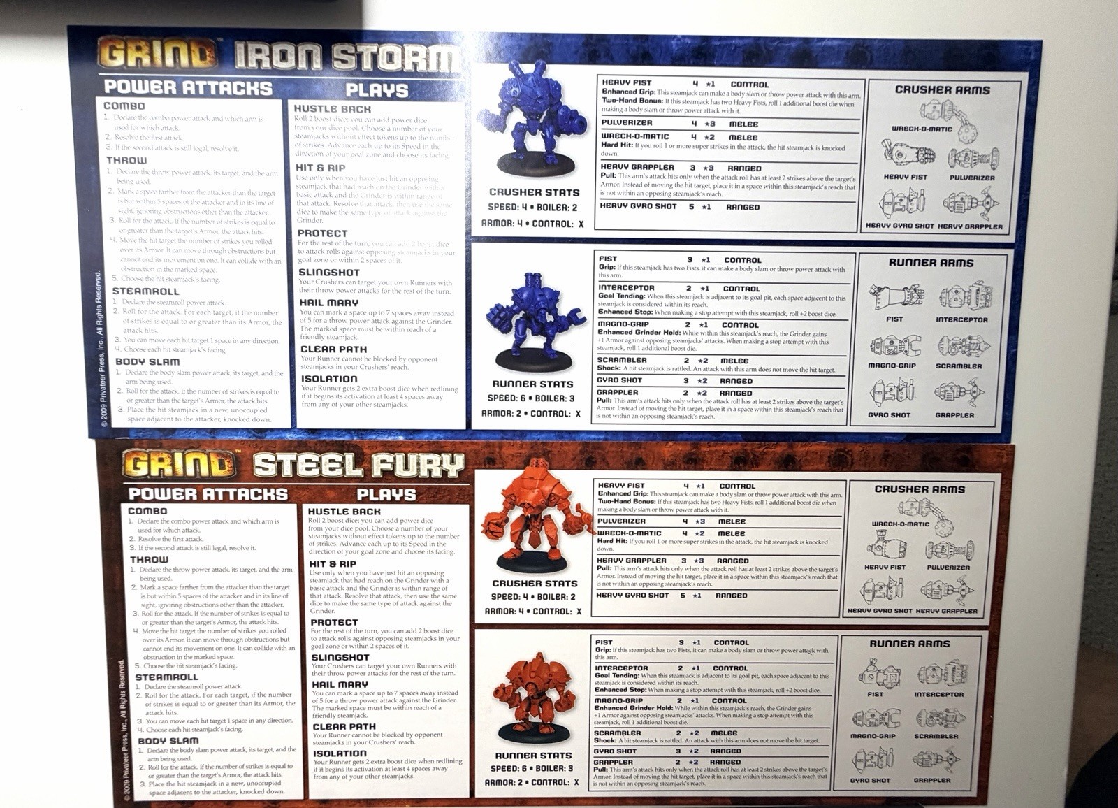 Grind Full Metal Battle Sport Board Game Privateer Press 09 COMPLETE War Machine