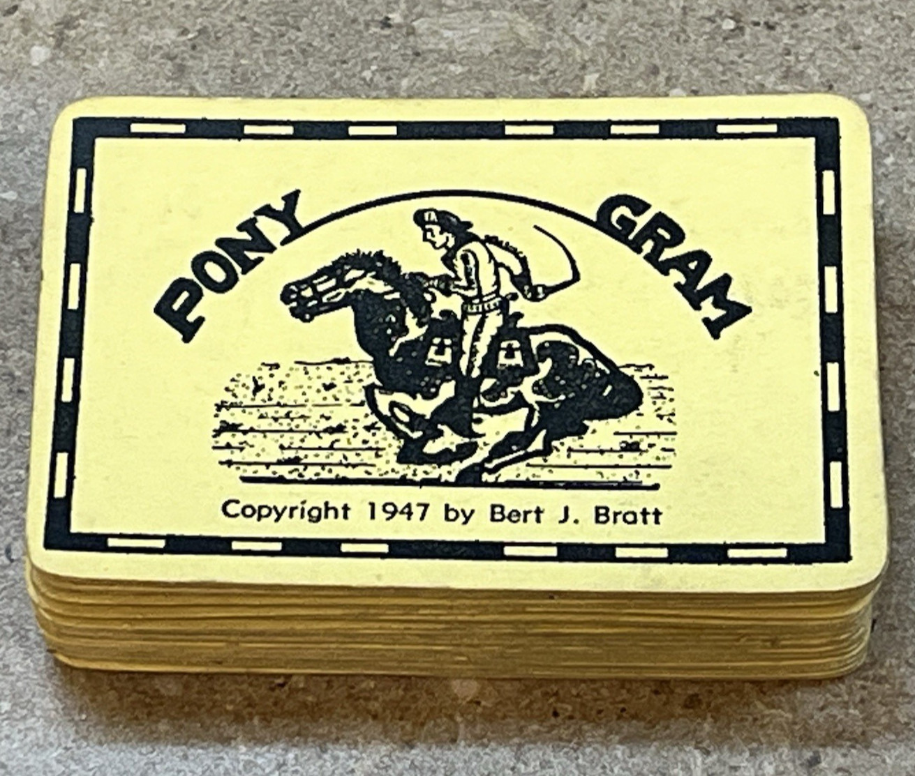 PLAYING CARDS ONLY 1947 The Game of Pony Express Board Game Polygon