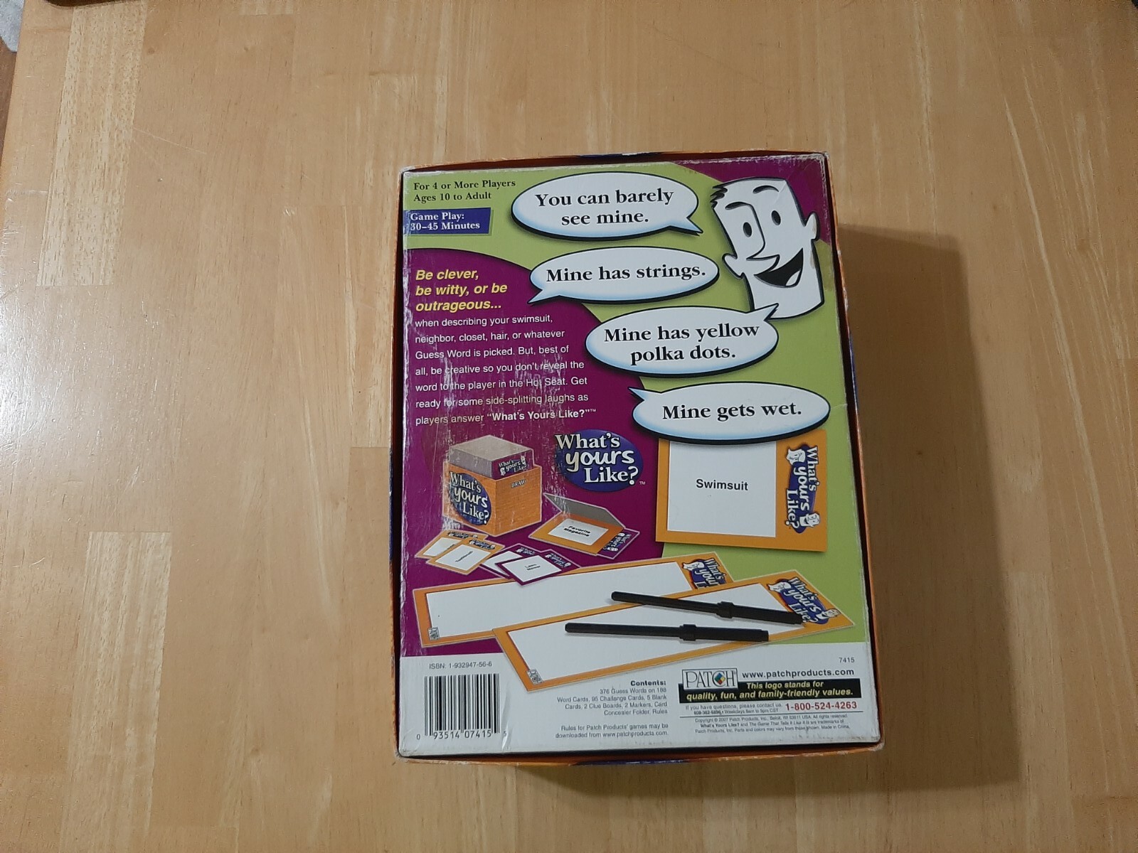 What’s Yours Like? Board Game. Used. The Game that Tells it Like It Is. Ages 12+