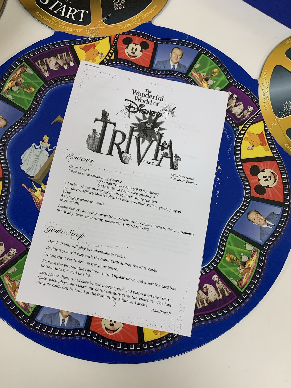 Vintage 1990’s 1997 The Wonderful World Of Disney Trivia Game in Tin Complete
