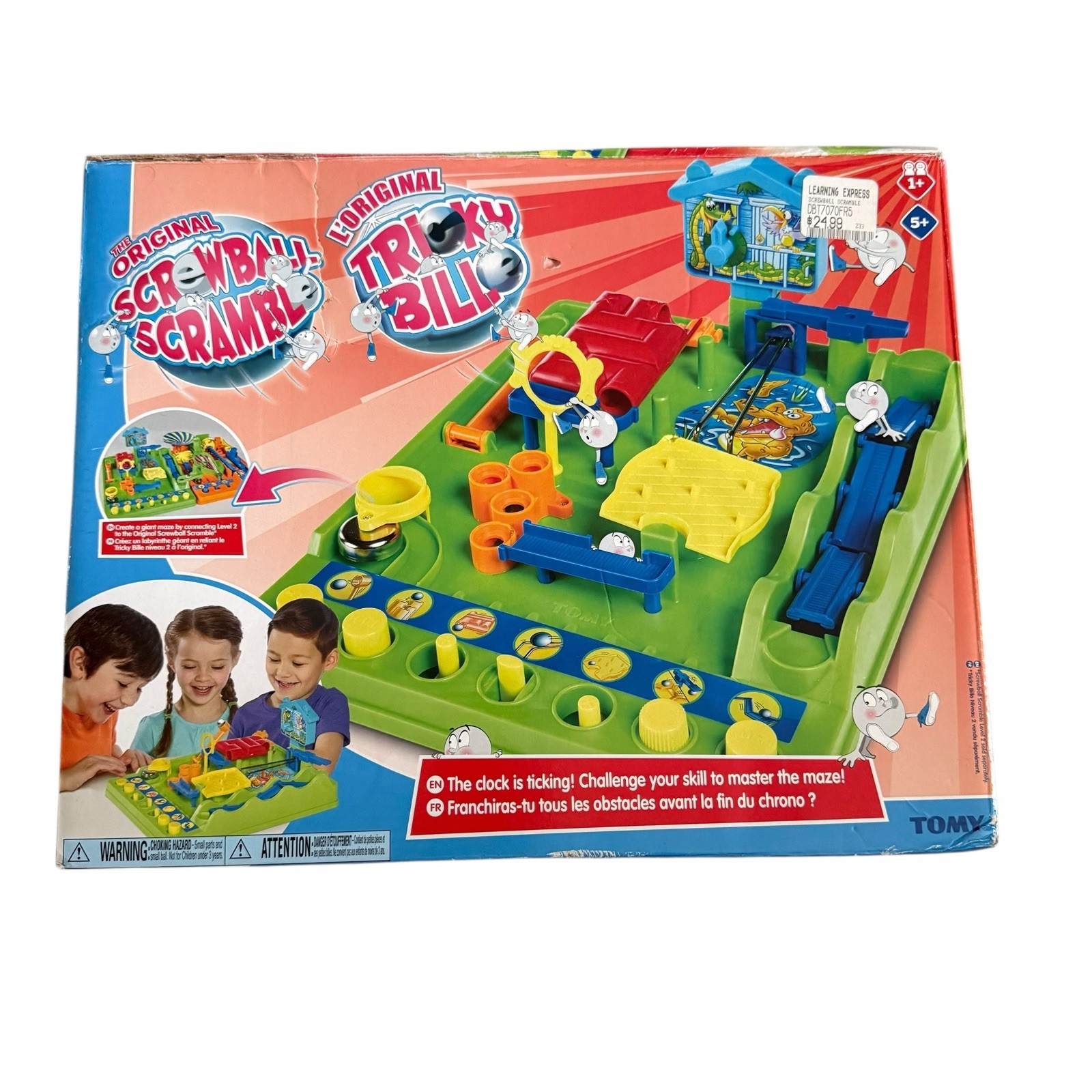 Tomy Screwball Scramble Obstacle Course Maze Board Game Incomplete