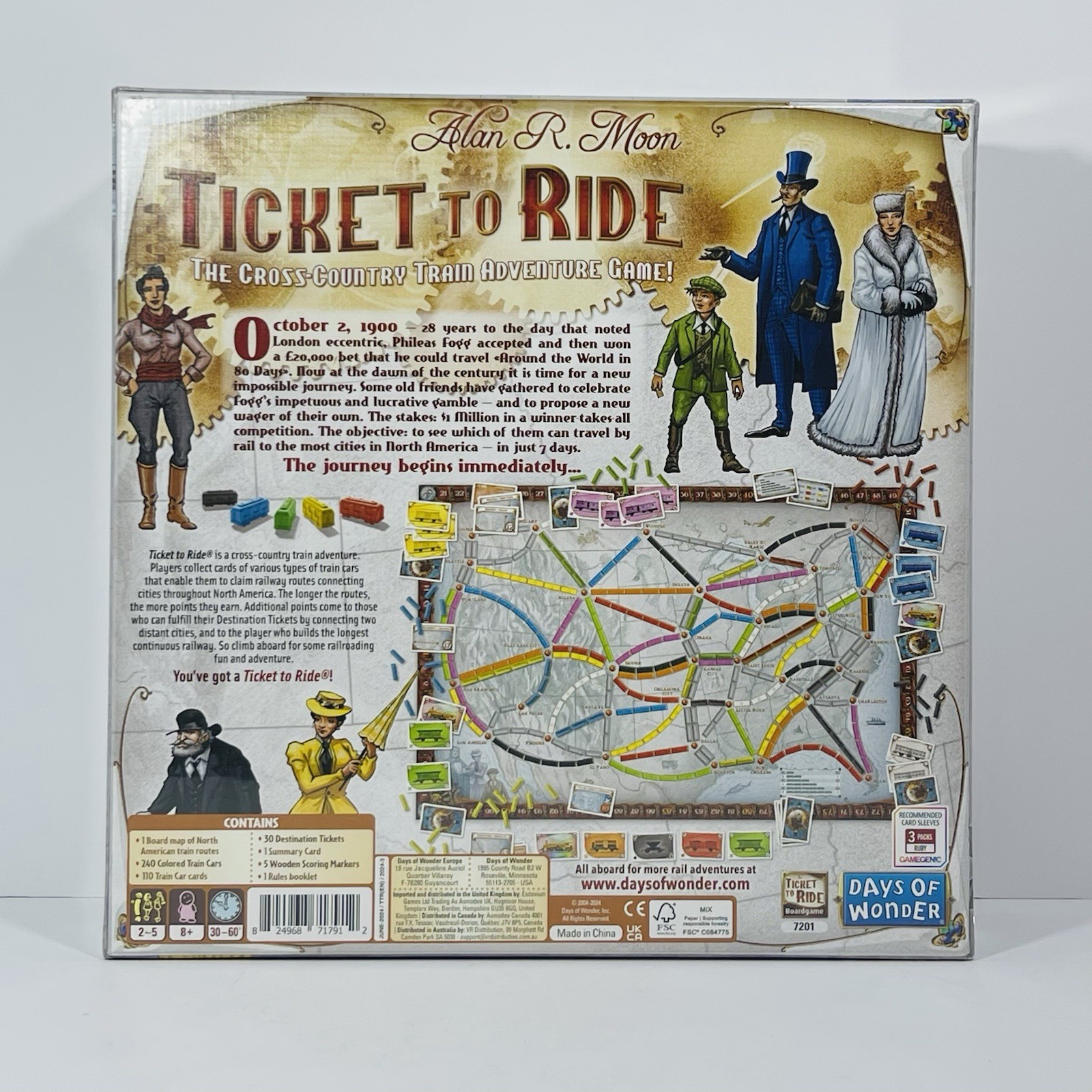 New Ticket To Ride Days Of Wonder North America Strategy Board Game for Ages 8 +