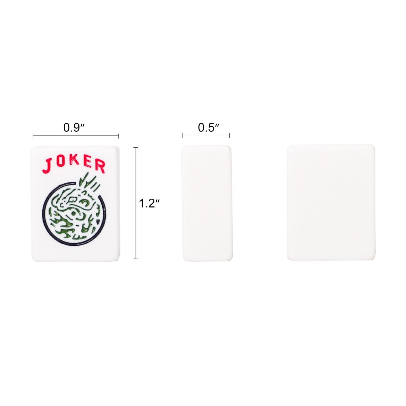 American Mahjong Set,166 White Tiles with Printed Rectangular Bag and Accesso