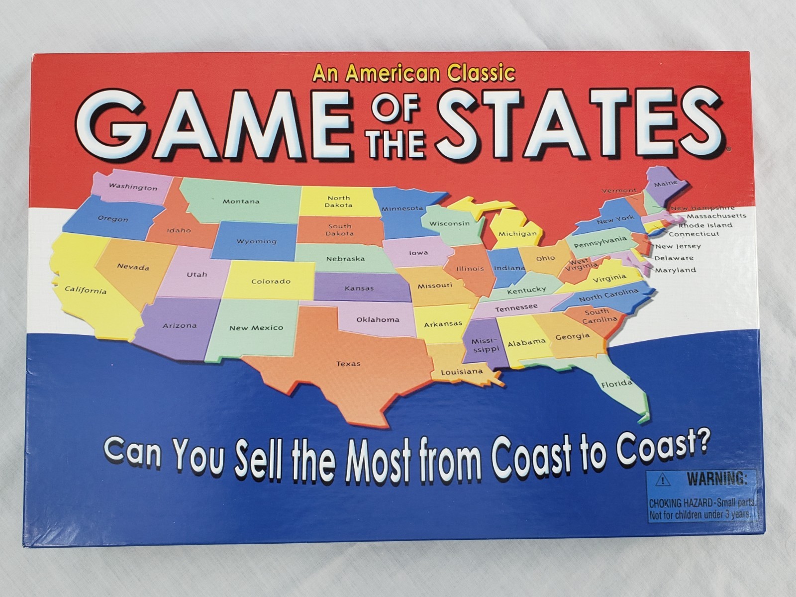 Game Of The States Board Game An American Classic 8 & Up Pre-Owned
