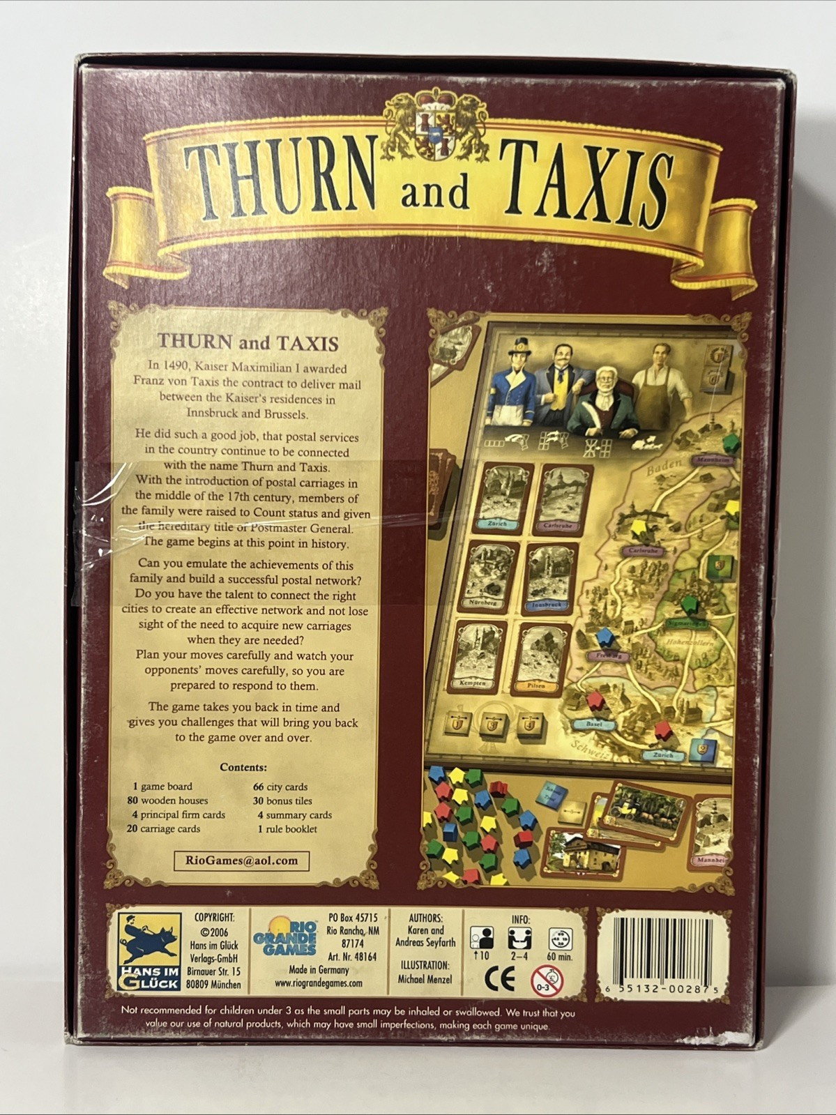 Thurn and Taxis Board Game – from Rio Grande Games – Out of print – c.2006