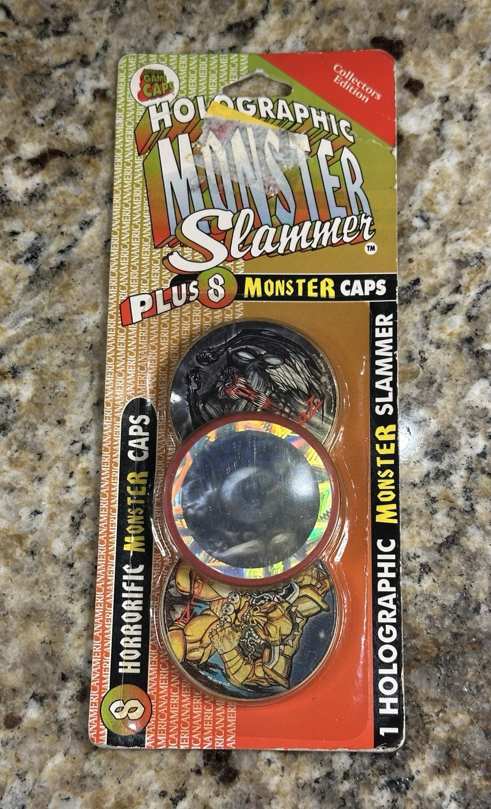 Holographic Monster Slammers 8 Monster Caps Collectible Edition NEW