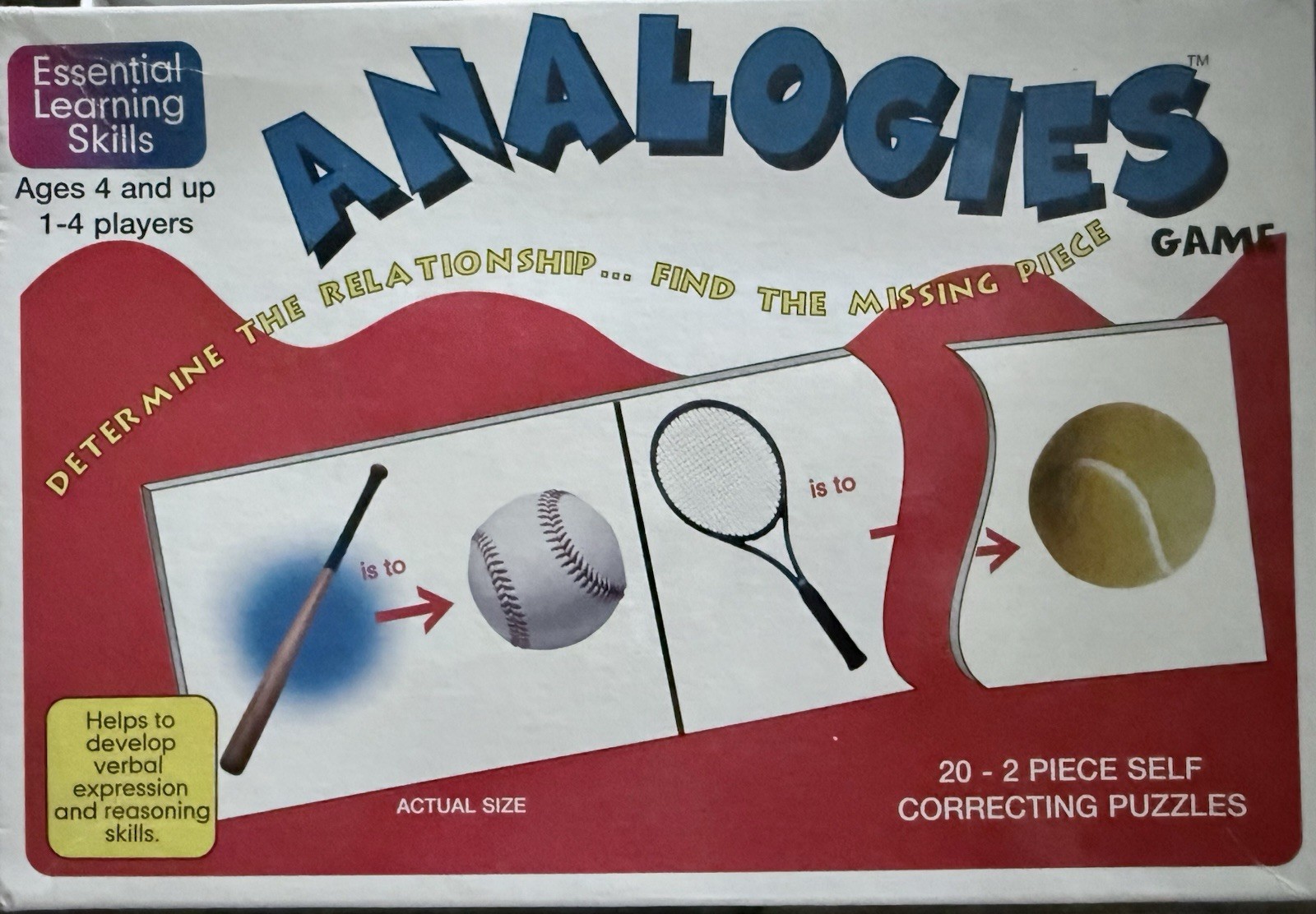 Analogies Game, Self-Correcting, Ages 4+, 1-4 Players