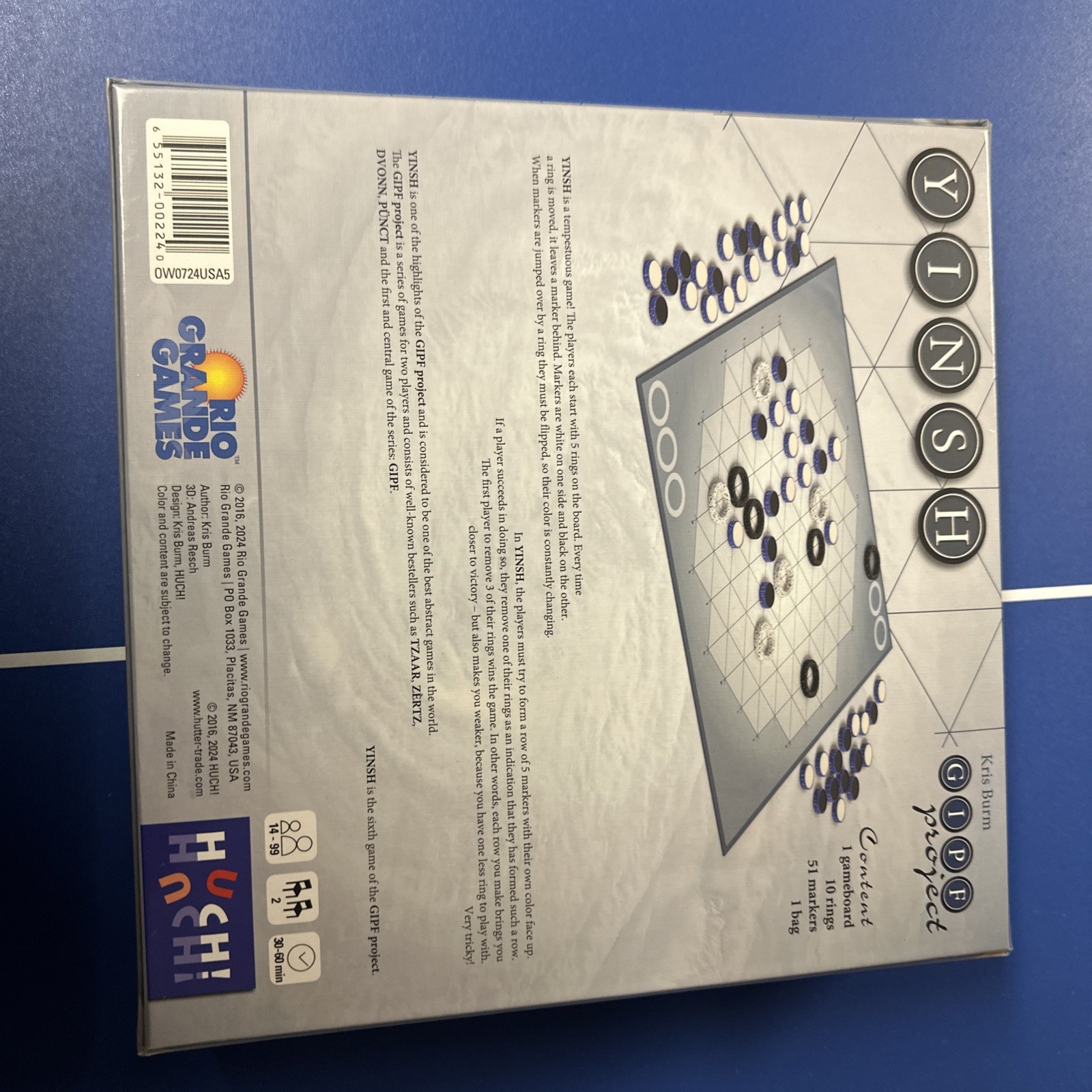 YINSH Board Game by Kris Burm GIPF Project Abstract Strategy Game Sealed