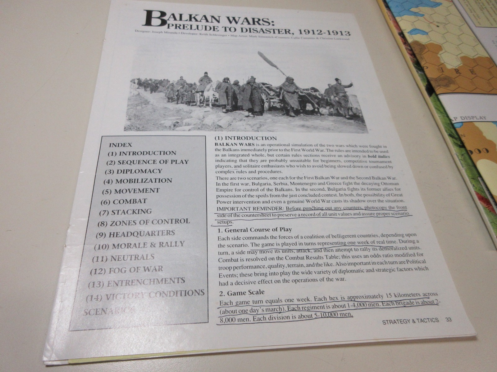 Strategy & Tactics/Decision Magazine War games #164 BALKMAN WARS UNPUNCHED