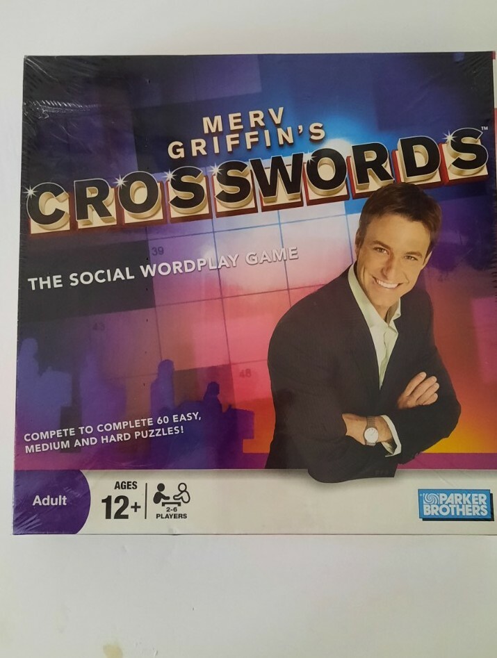Merv Griffin’s Crosswords Social Wordplay Board Game 2008 Parker Brothers New