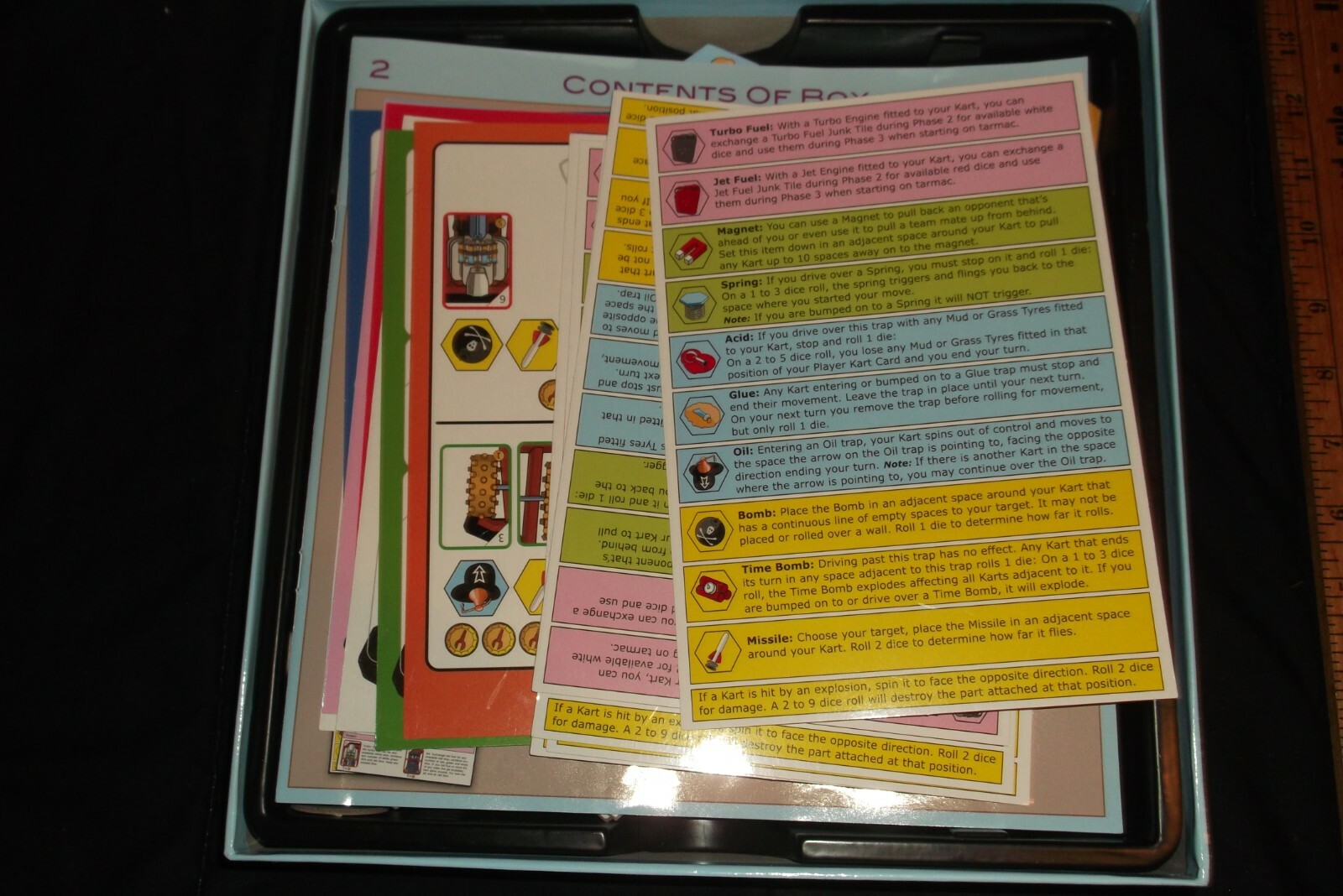GEN 42 , THE HIVE STUDIO – JUNKYARD RACES BOARD GAME – COMPLETE IN LITTLE PLAYED