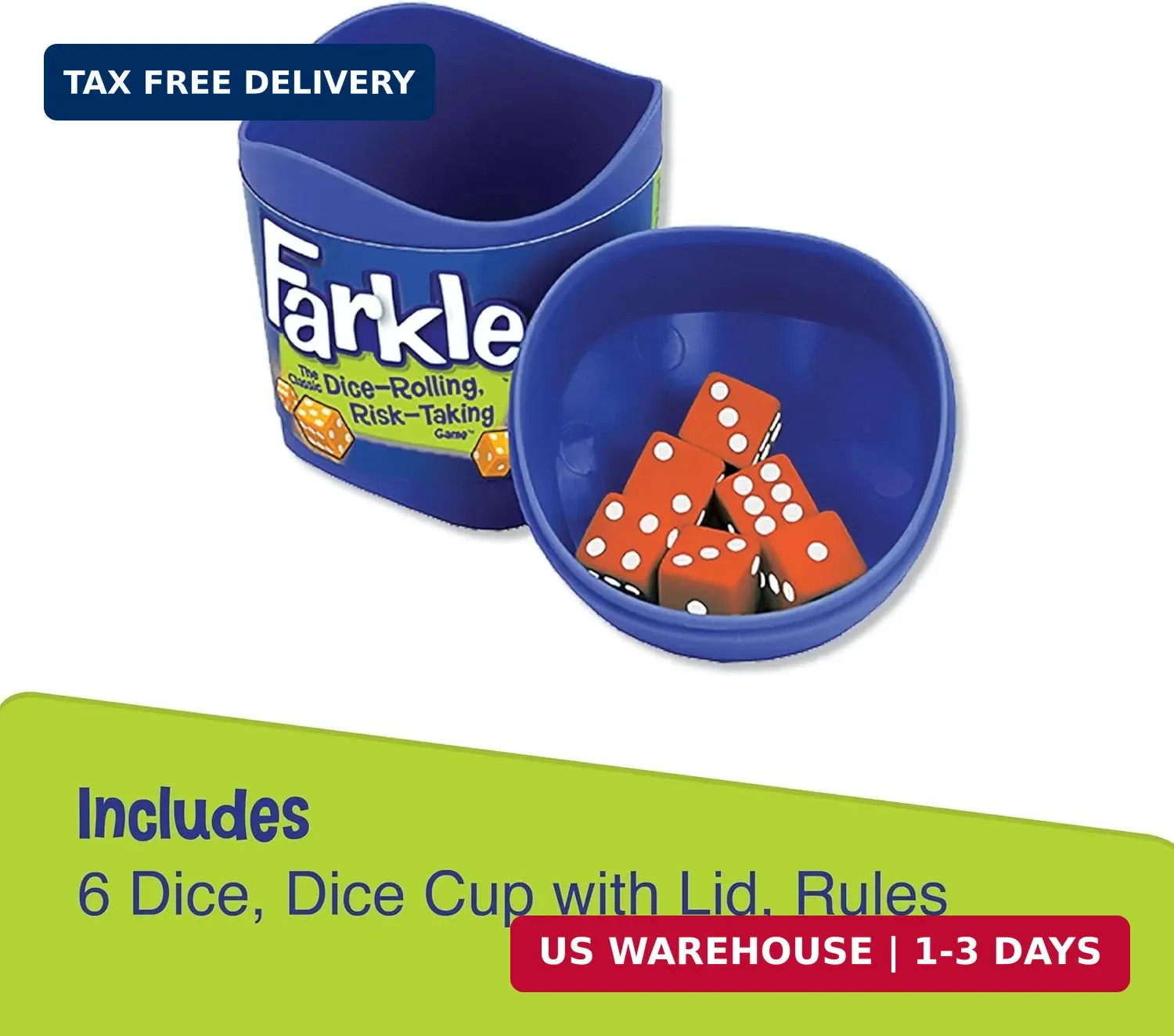 Farkle Classic Dice Game – Kids, Family Games, Travel Game, Adult Games, Board G