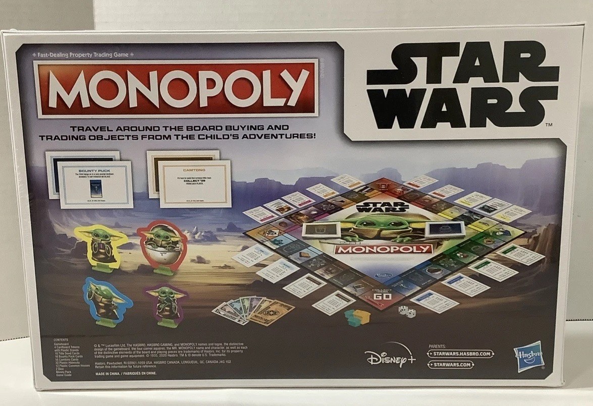 MONOPOLY: Star Wars Baby Yoda Grogu Edition Board Game ~ Disney Complete New