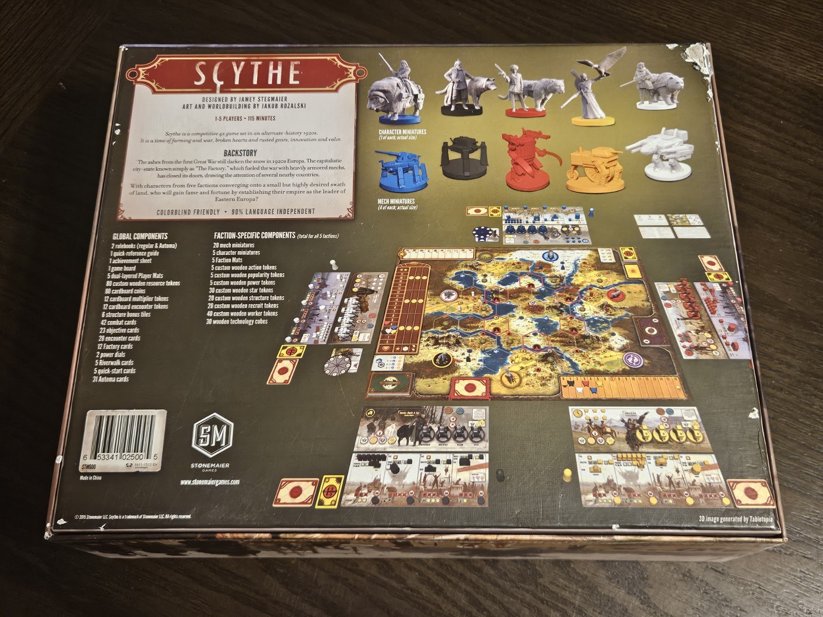 SCYTHE Board Game by STONEMAIER Complete 1-5 Players World building
