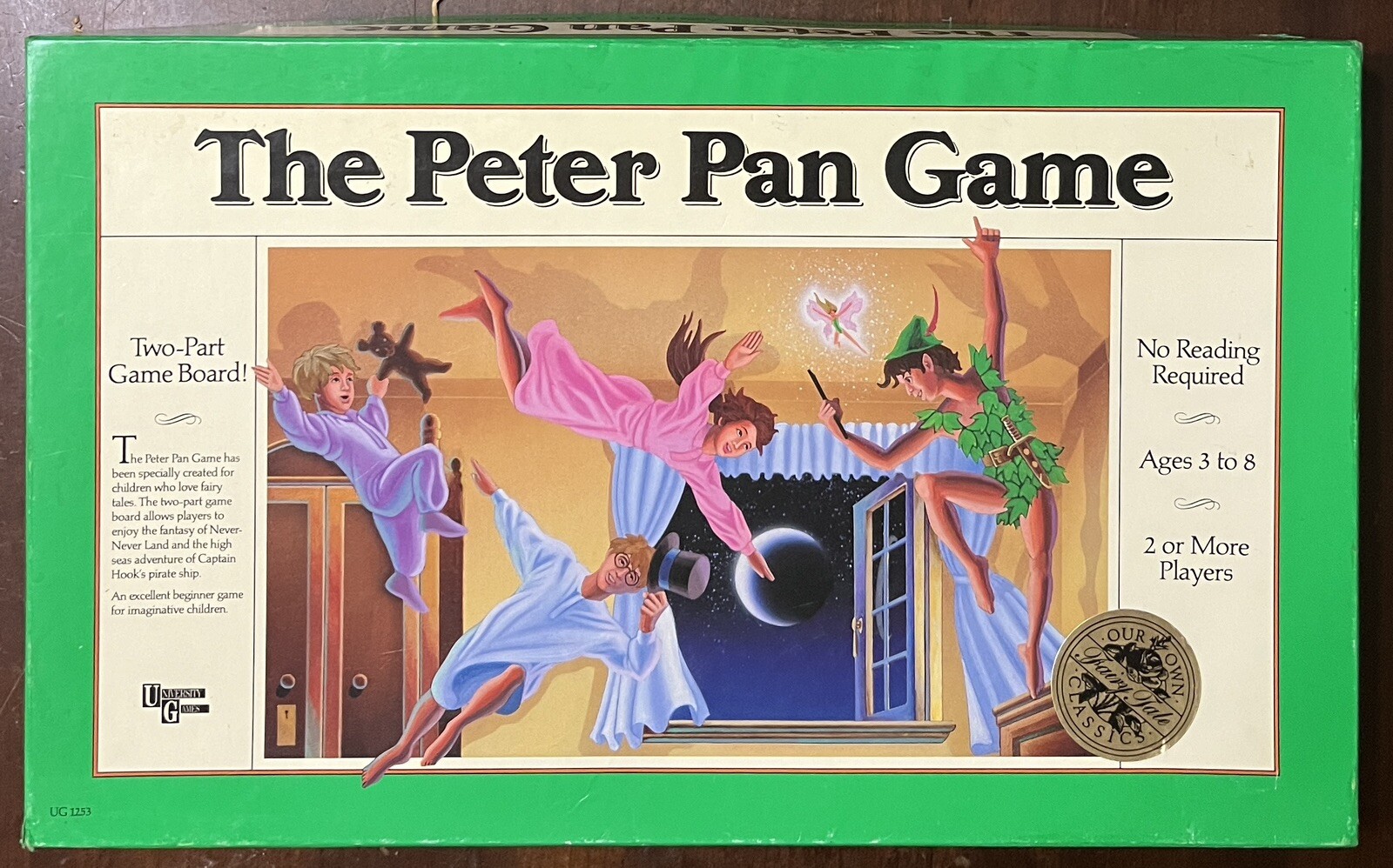 1990 University Games the Peter Pan Board Game Complete See Description