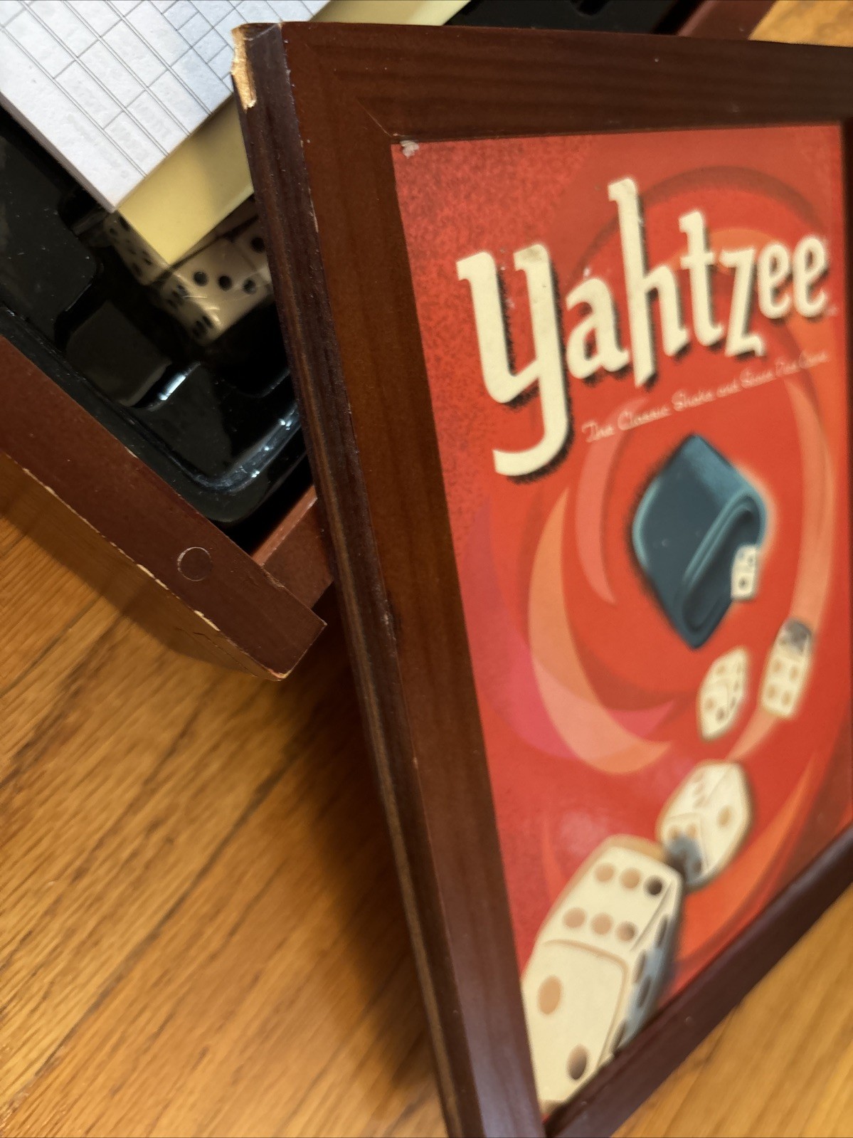 Yahtzee Game Vintage Collection Bookshelf Edition Wooden Box 2005 Complete