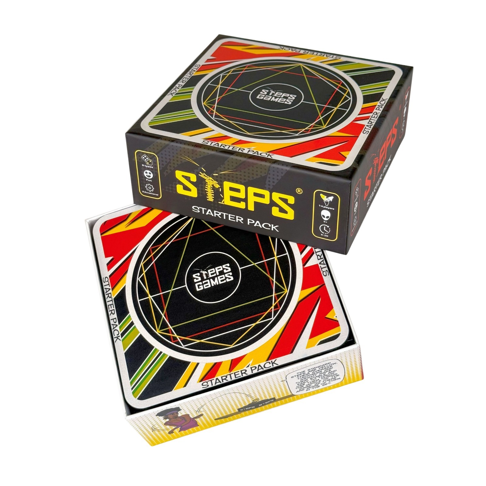 STEPS Game Starter Pack Wooden Board Game Unique Skill-Based Family Game, Party