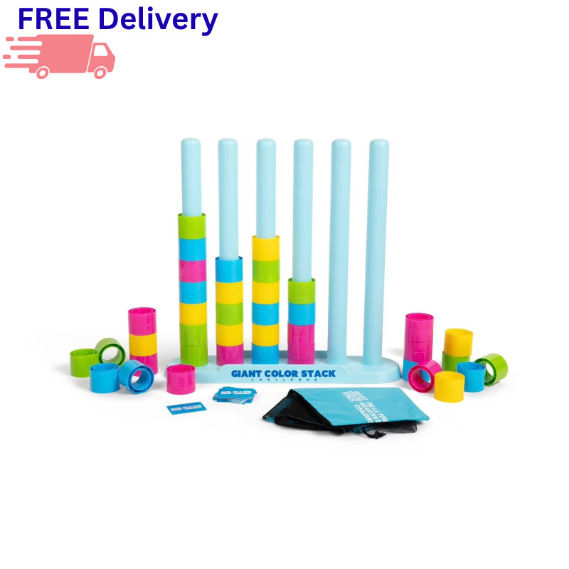 Giant Color Stack Challenge Jumbo Stacking Game 50 Logic Puzzle Challenges Kids