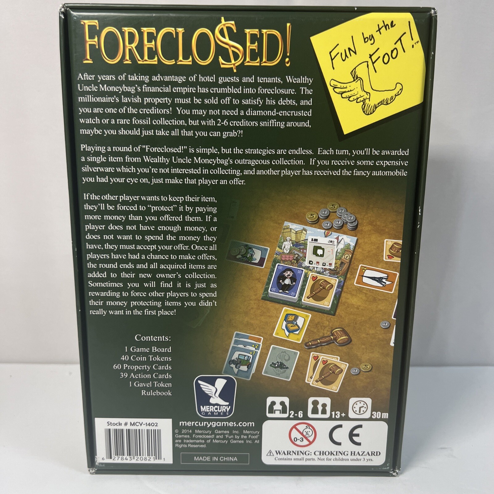 Mercury Games: Foreclosed! Board Game Mercury Games 13+ 2-6 Players 30 Minutes