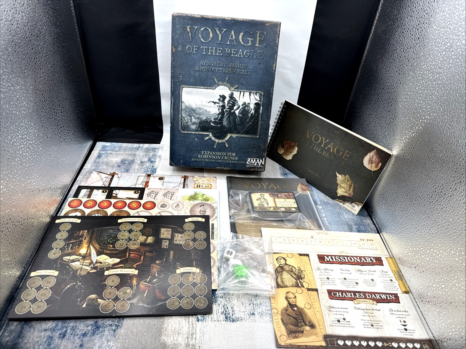 Robinson Crusoe Voyage of the Beagle Expansion Z-Man Games OB Sealed Contents