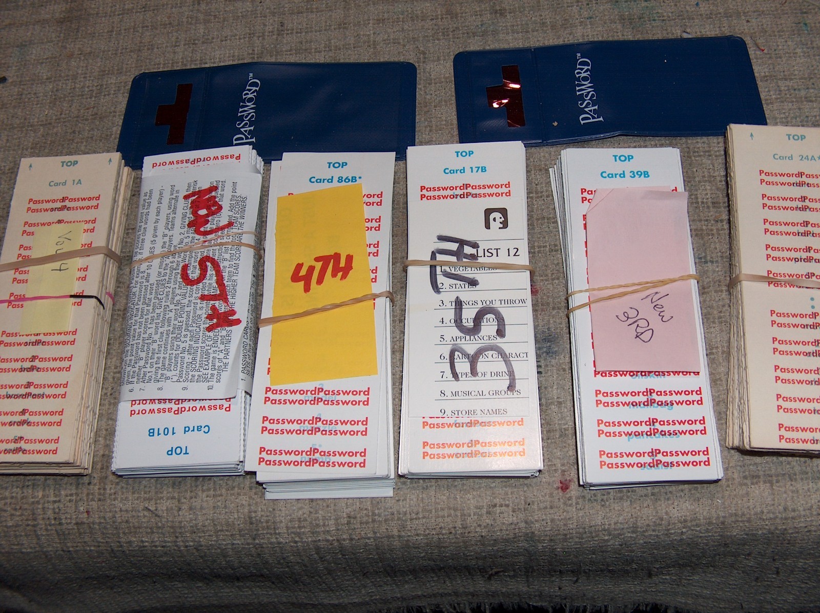Password Lovers – Password Game 7 partial sets of cards