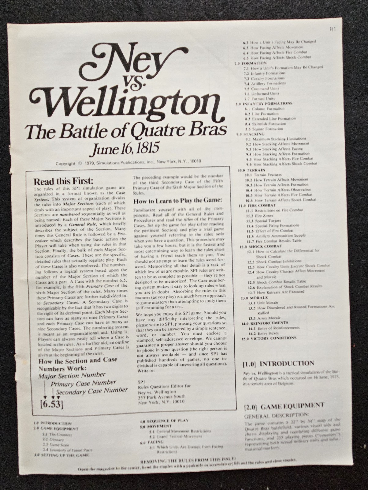 VTG SPI Strategy & Tactics #74 NEY vs WELLINGTON 1815 UNPUNCHED 1979 PRESTINE