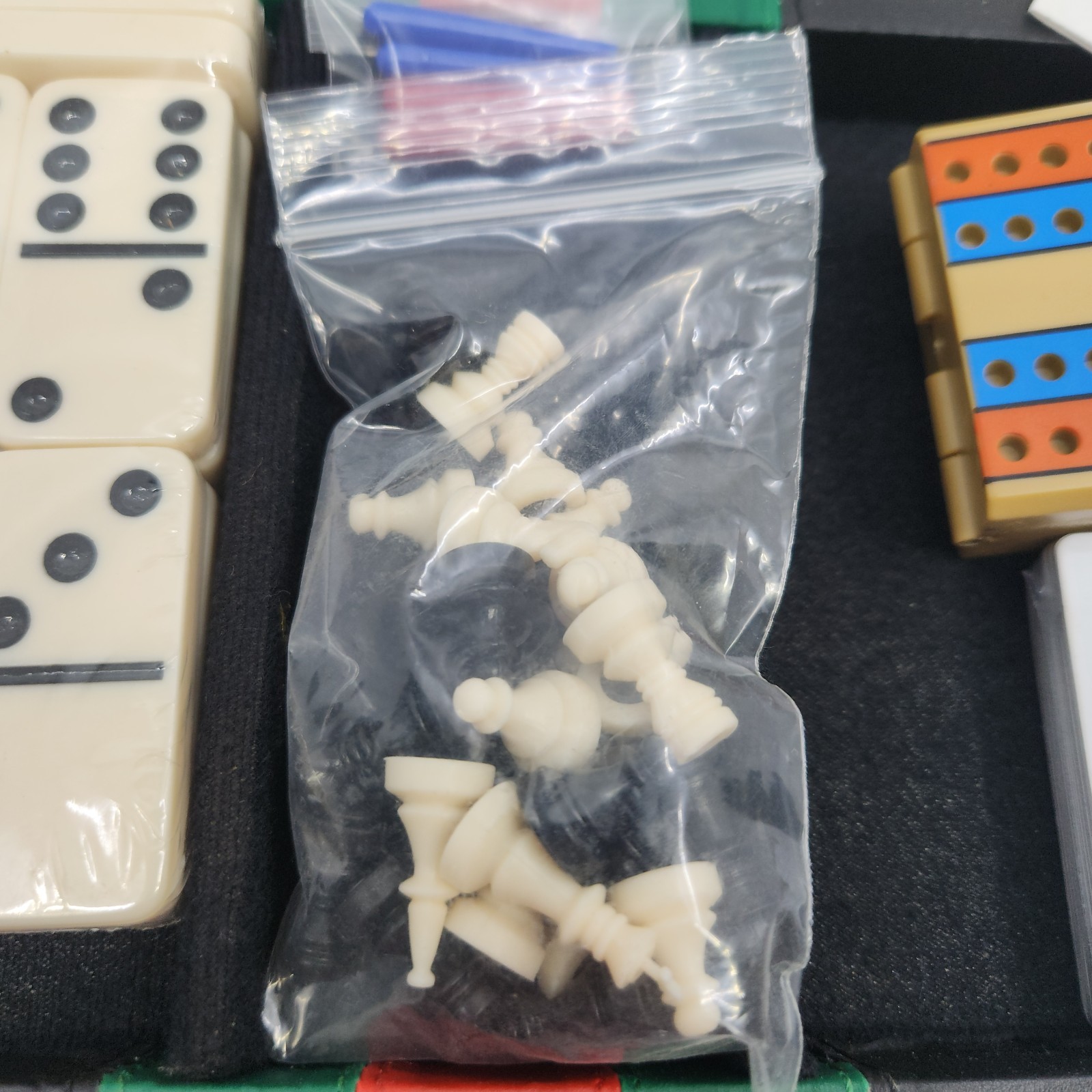 Excalibur 6 in 1 Ultimate Travel Game Set Magnetic Pieces Chess Dominos New