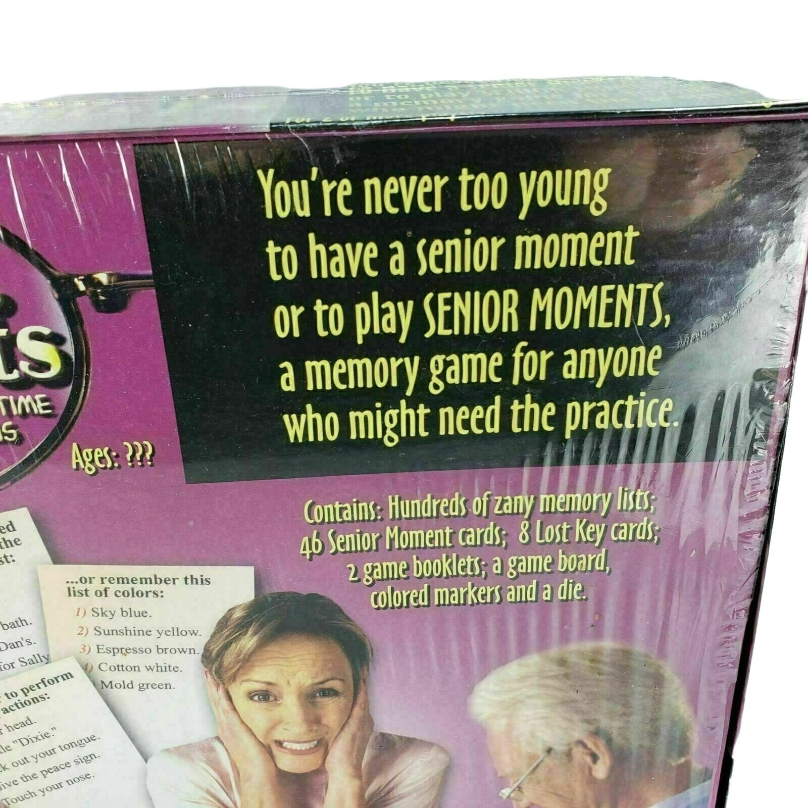 Senior Moments Game Family Party Humorous Memory Age 12 and Up New Sealed