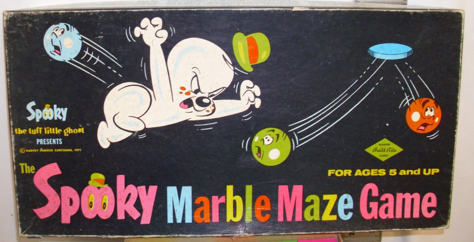 SPOOKY THE TUFF LITTLE GHOST TV CARTOON MARBLE MAZE GAME 1971 BOXED