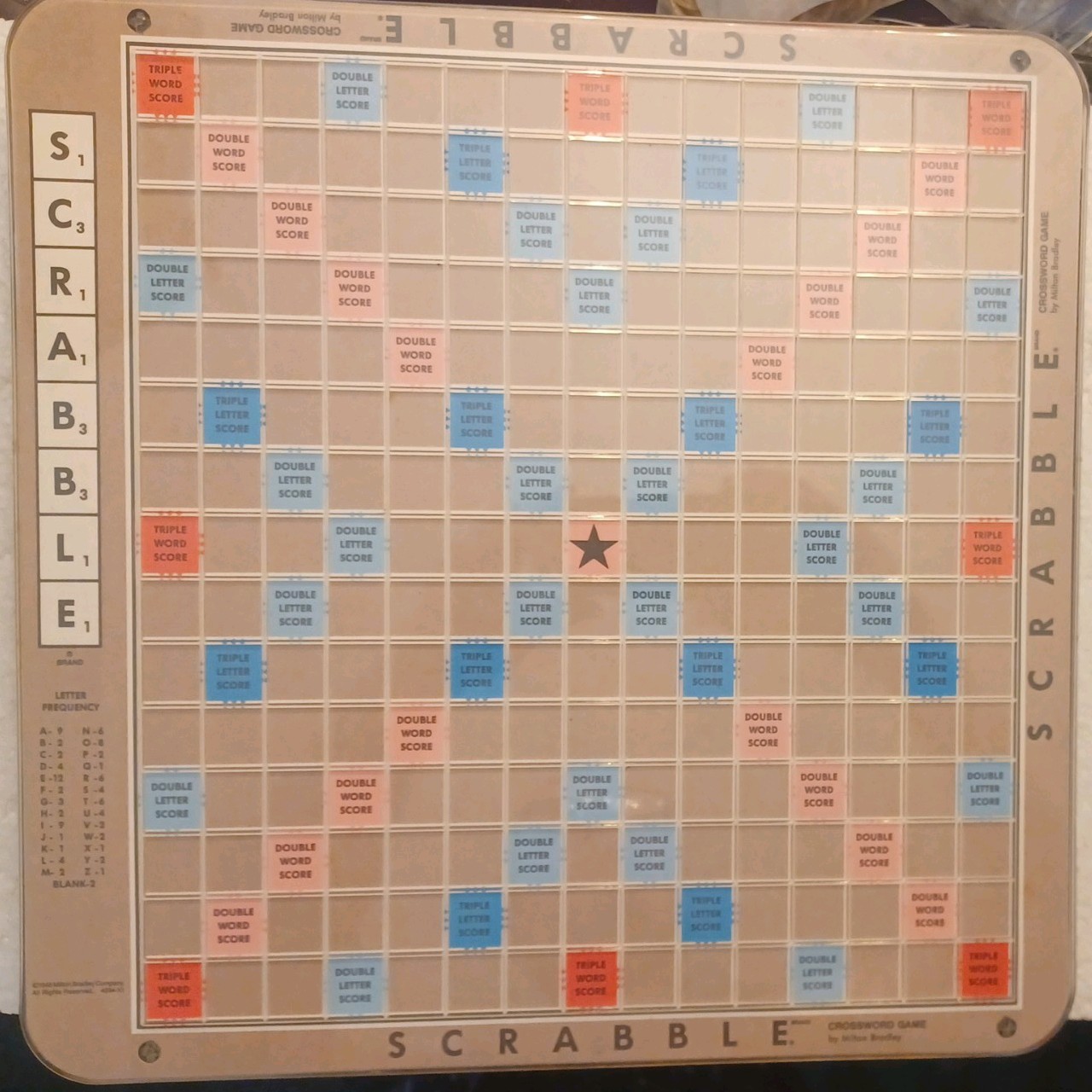Scrabble Deluxe Edition Rotating Board 1989 Complete Read Description