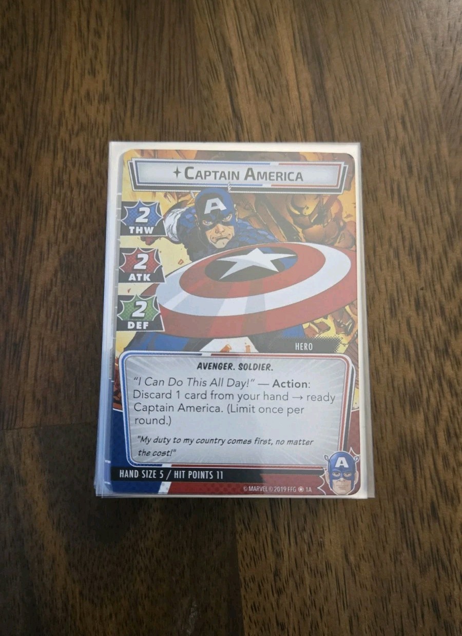 Marvel Champions Captain America Hero Pack Used MISSING ALLIES CARDS