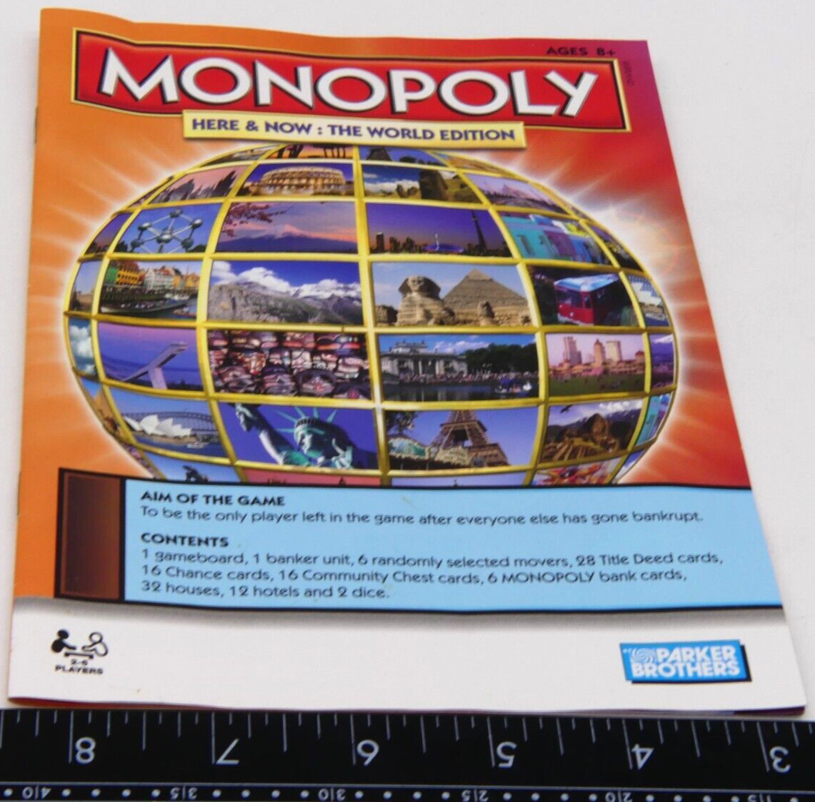 2008 Monopoly Here & Now The World Edition Board Game Instruction Manual Only