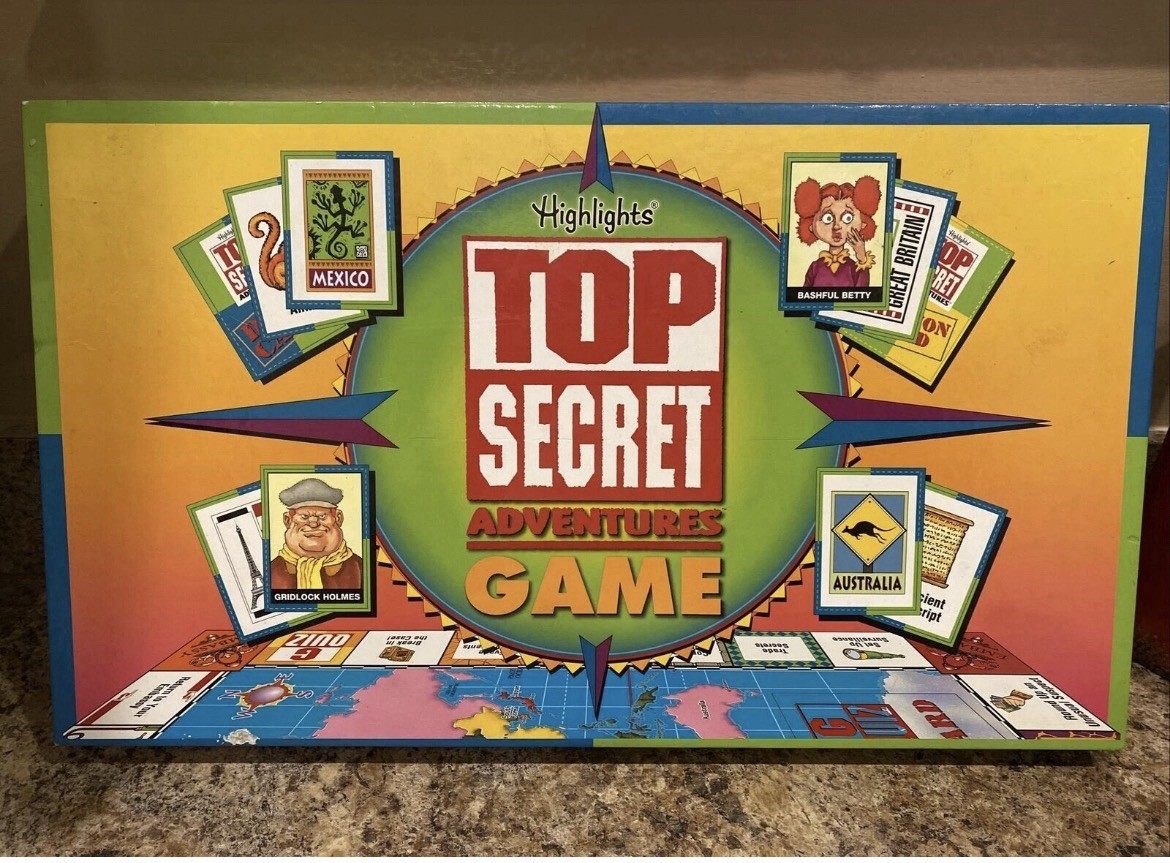 TOP SECRET ADVENTURES BOARD GAME HIGHLIGHTS EDUCATIONAL TEACHER Game!