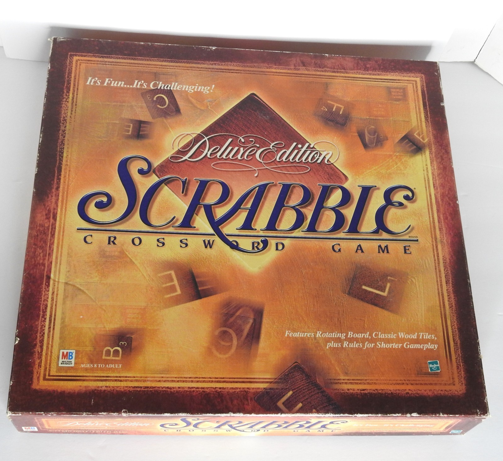 Vintage Scrabble Deluxe Edition Board Game 1999 Milton Bradley Turntable